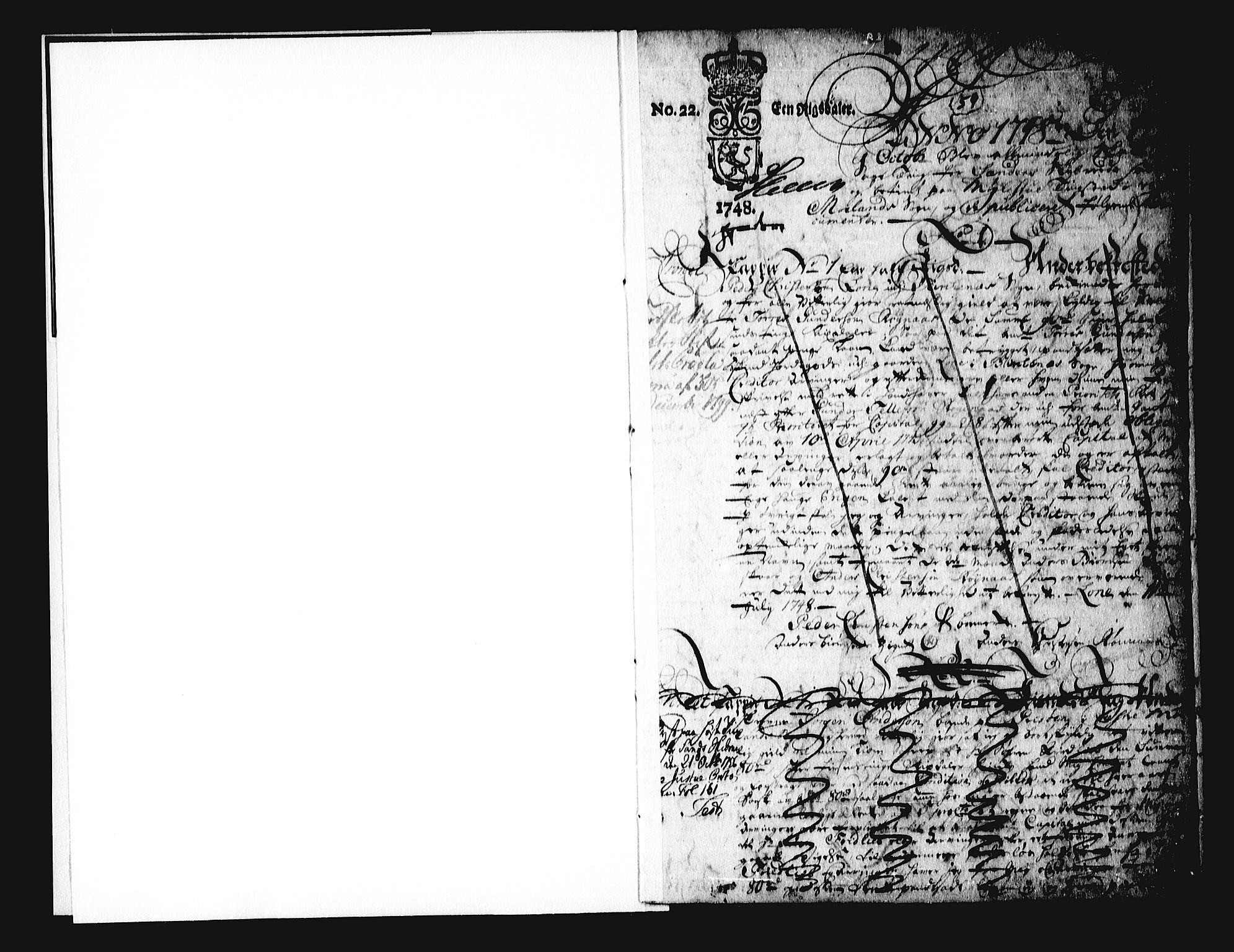 Nedenes sorenskriveri før 1824, SAK/1221-0007/G/Gb/L0008: Pantebok nr. 8, 1748-1754, s. 1