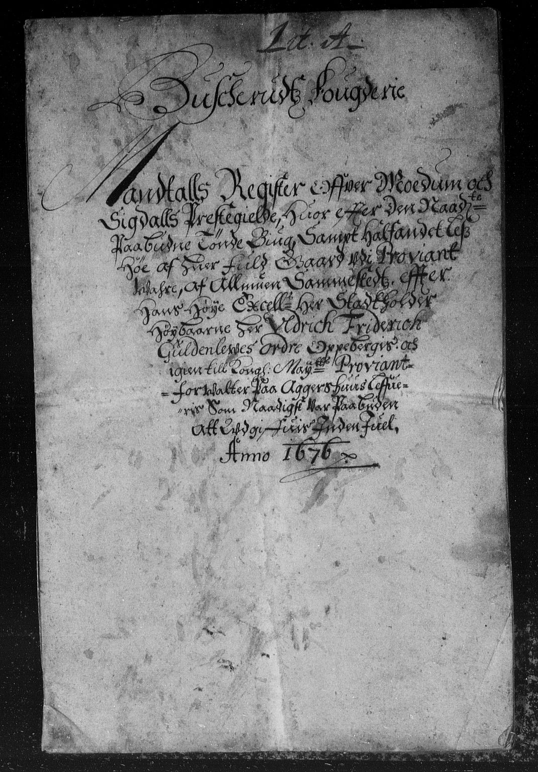 Rentekammeret inntil 1814, Reviderte regnskaper, Stiftamtstueregnskaper, Landkommissariatet på Akershus og Akershus stiftamt, AV/RA-EA-5869/R/Rb/L0122: Akershus stiftamt, 1676