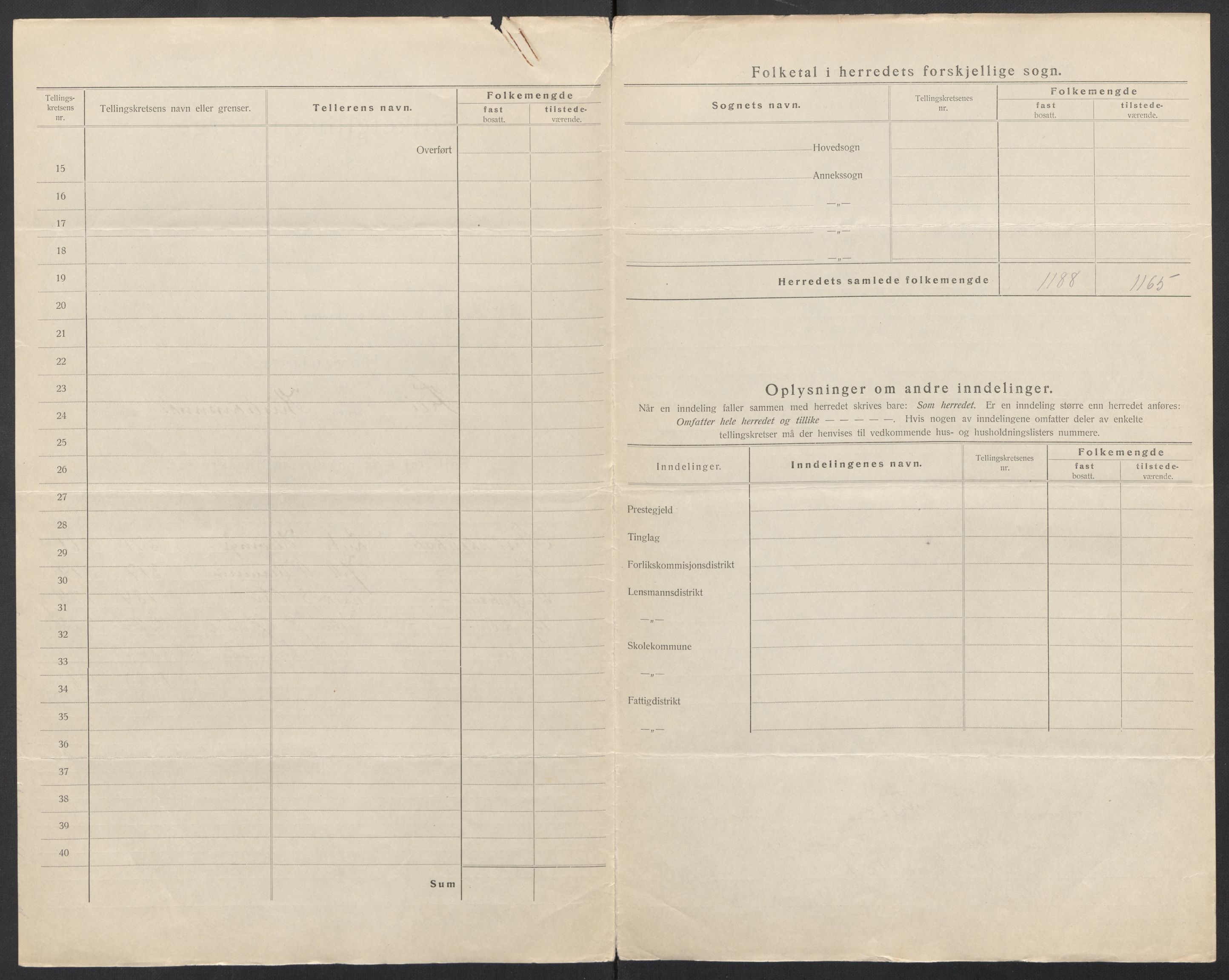 SAT, Folketelling 1920 for 1556 Frei herred, 1920, s. 4