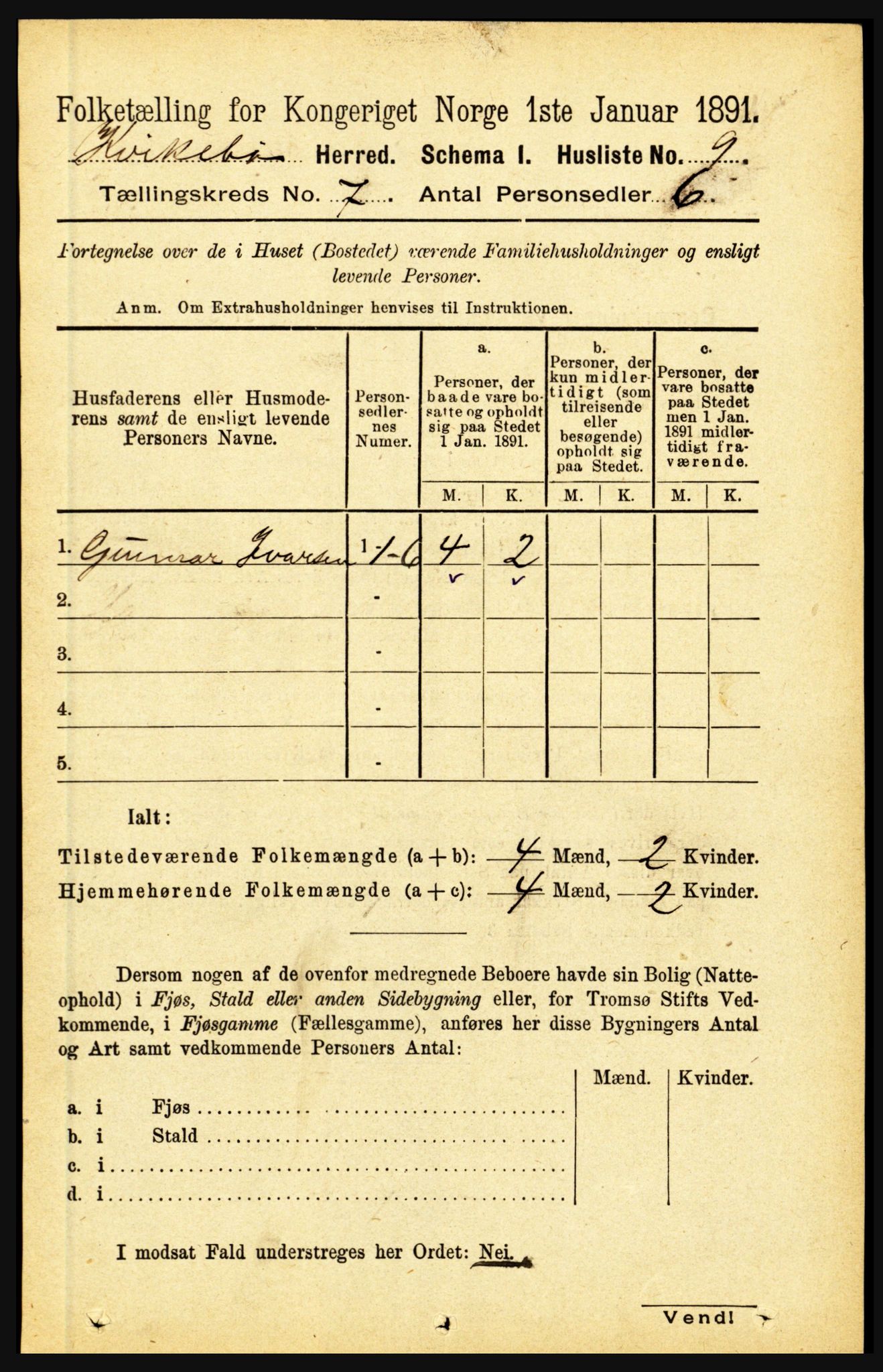 RA, Folketelling 1891 for 1416 Kyrkjebø herred, 1891, s. 1814