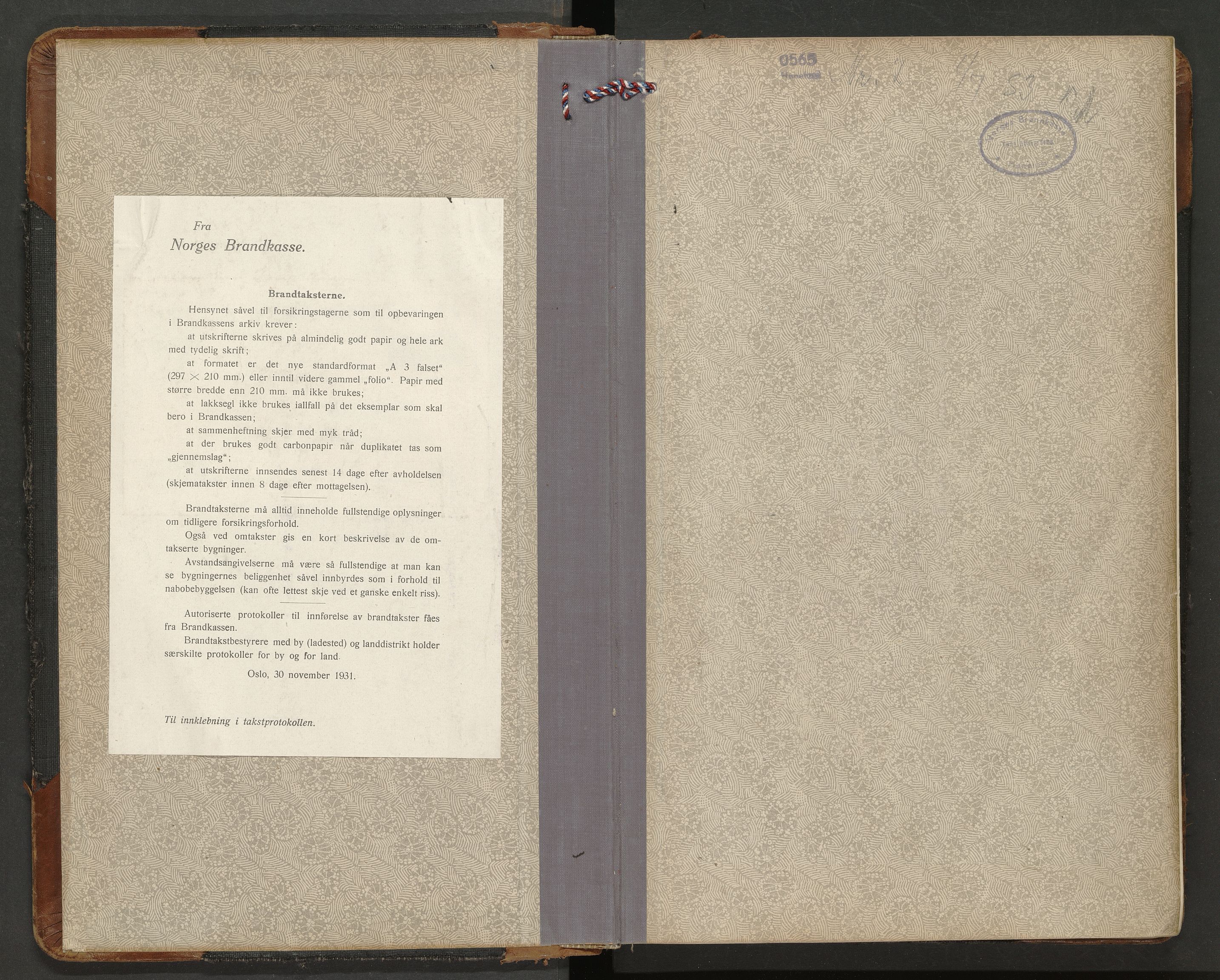 Ringerike politikammer, SAKO/A-622/N/Nb/L0002: Branntakstprotokoll, 1924-1933