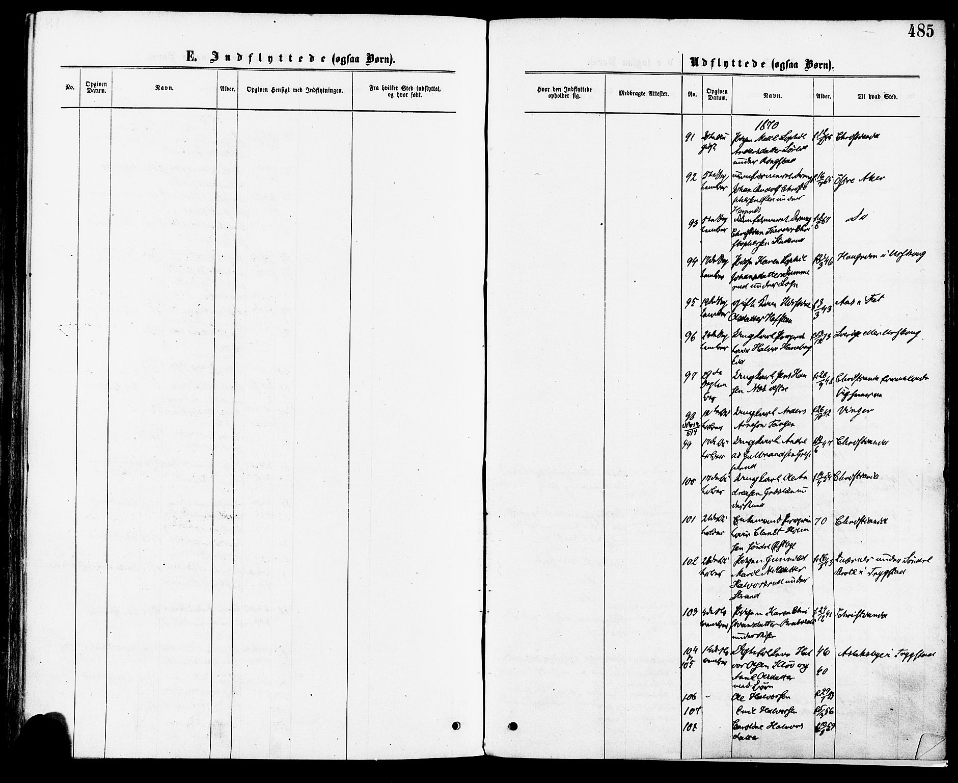 Høland prestekontor Kirkebøker, AV/SAO-A-10346a/F/Fa/L0012.a: Ministerialbok nr. I 12A, 1869-1879, s. 485