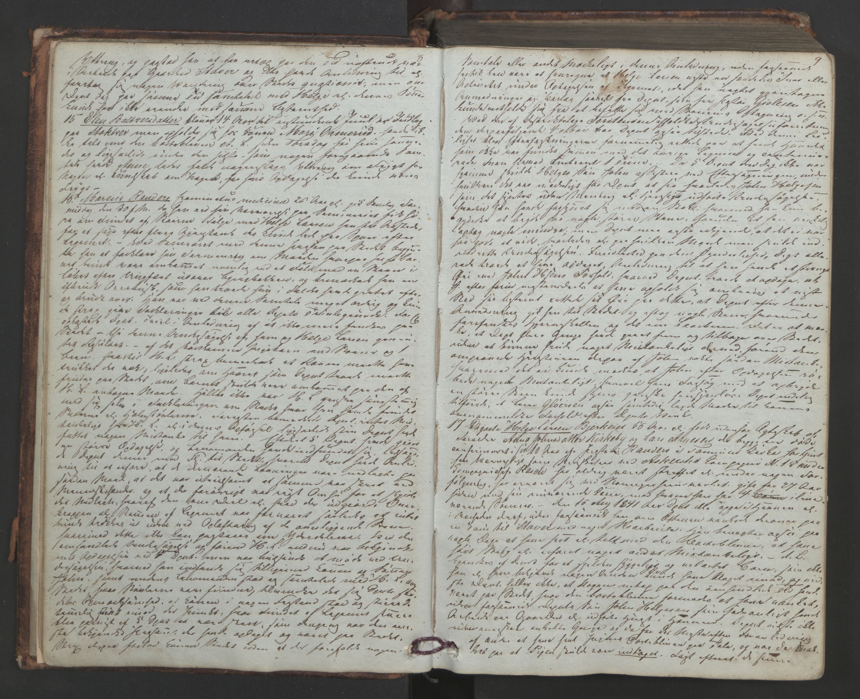 Aker sorenskriveri, AV/SAO-A-10895/F/Fc/Fcb/L0014: Ekstrarettsprotokoll, 1843-1846, s. 8-9