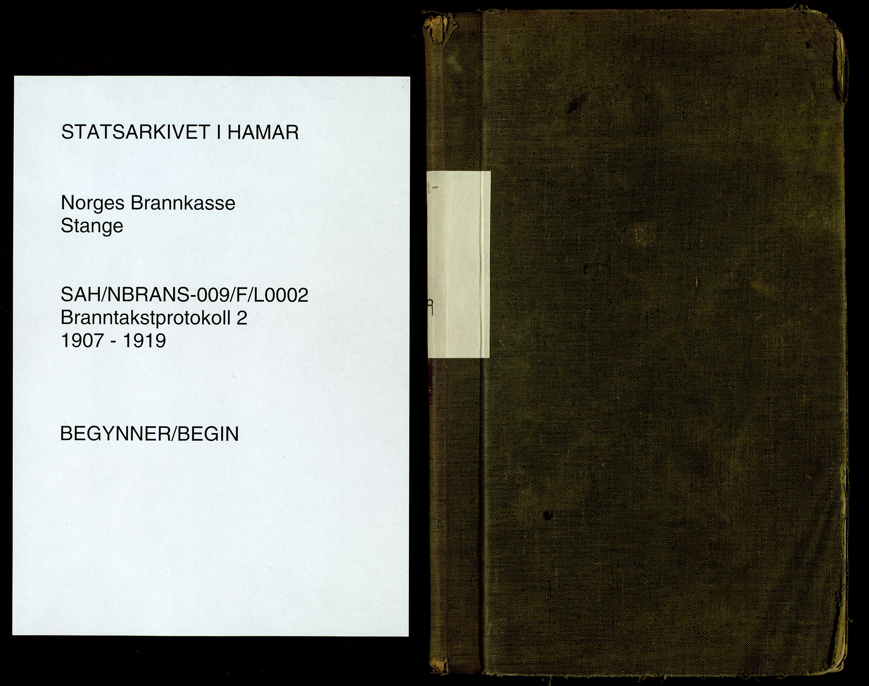Norges Brannkasse, Stange, AV/SAH-NBRANS-009/F/L0002: Branntakstprotokoll, 1907-1919