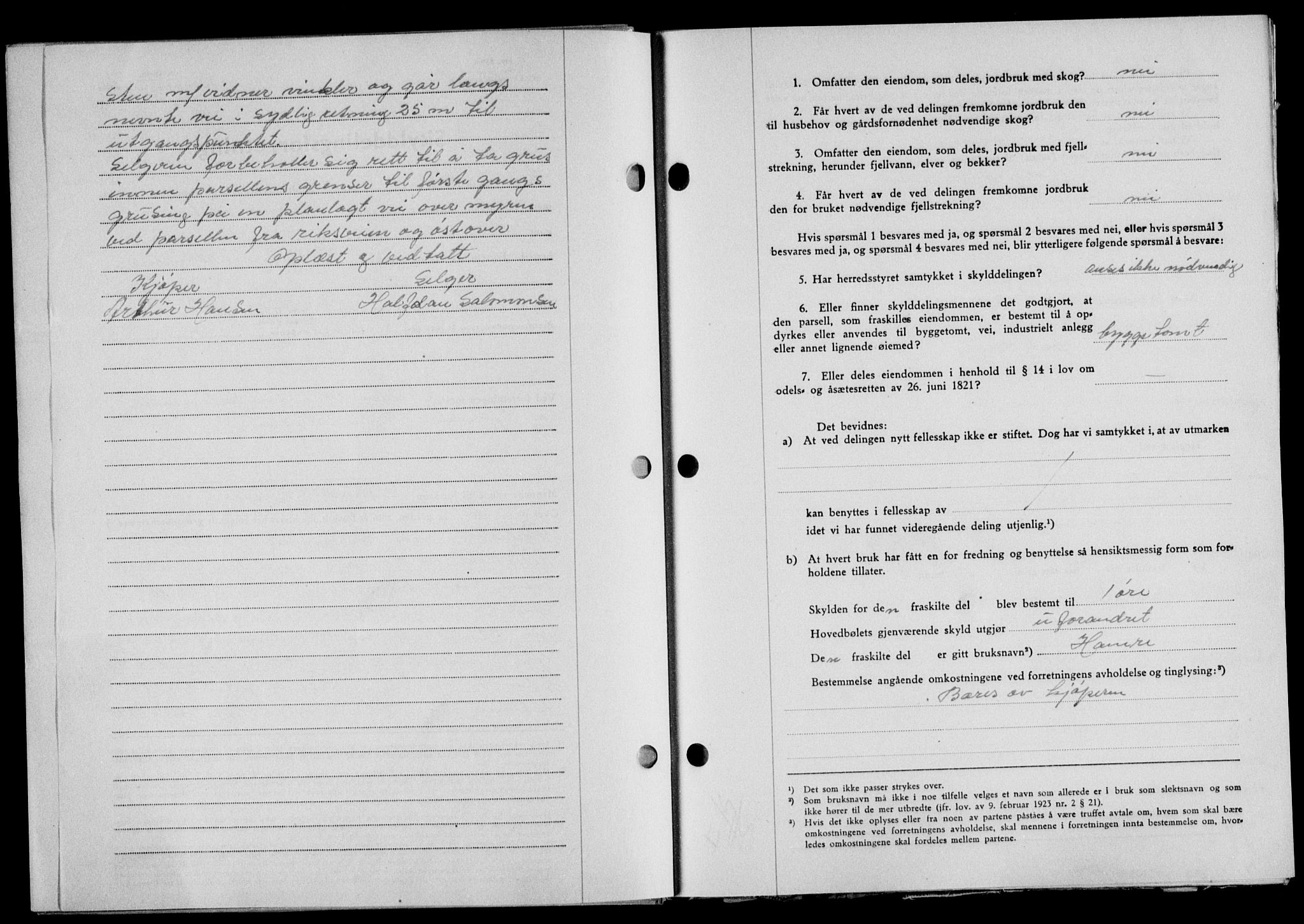 Lofoten sorenskriveri, SAT/A-0017/1/2/2C/L0014a: Pantebok nr. 14a, 1946-1946, Dagboknr: 1343/1946