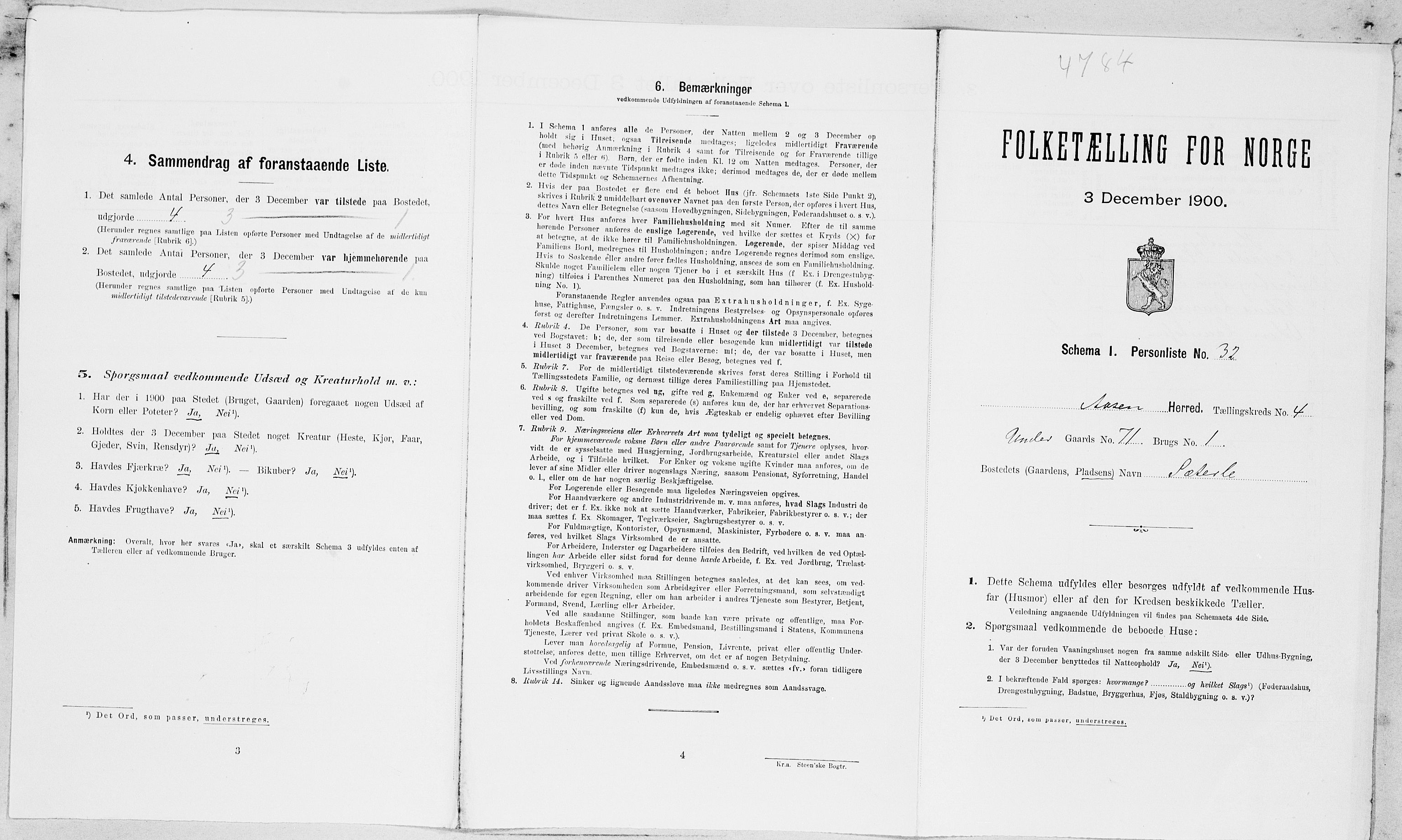 SAT, Folketelling 1900 for 1716 Åsen herred, 1900, s. 478