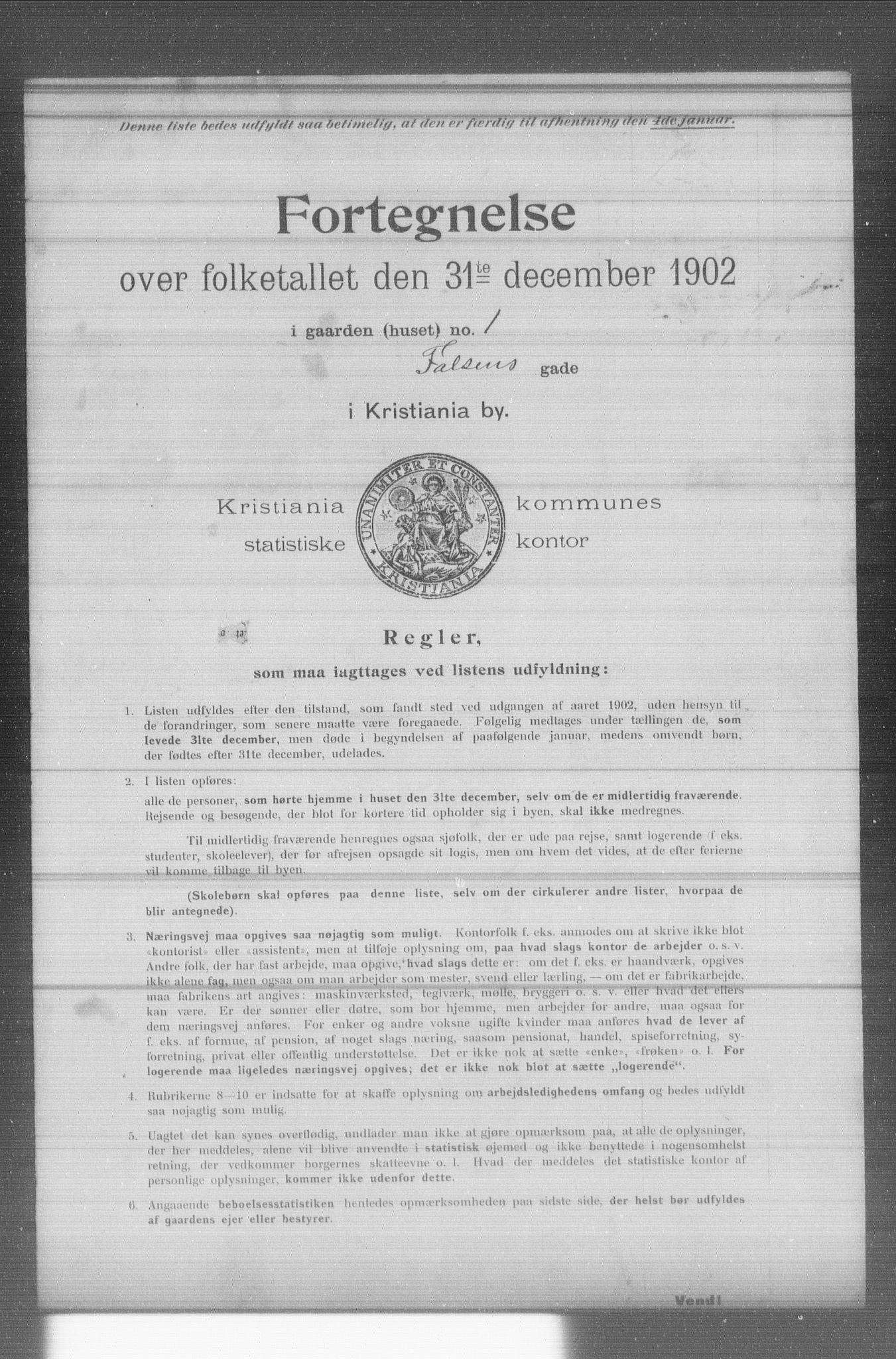 OBA, Kommunal folketelling 31.12.1902 for Kristiania kjøpstad, 1902, s. 4583