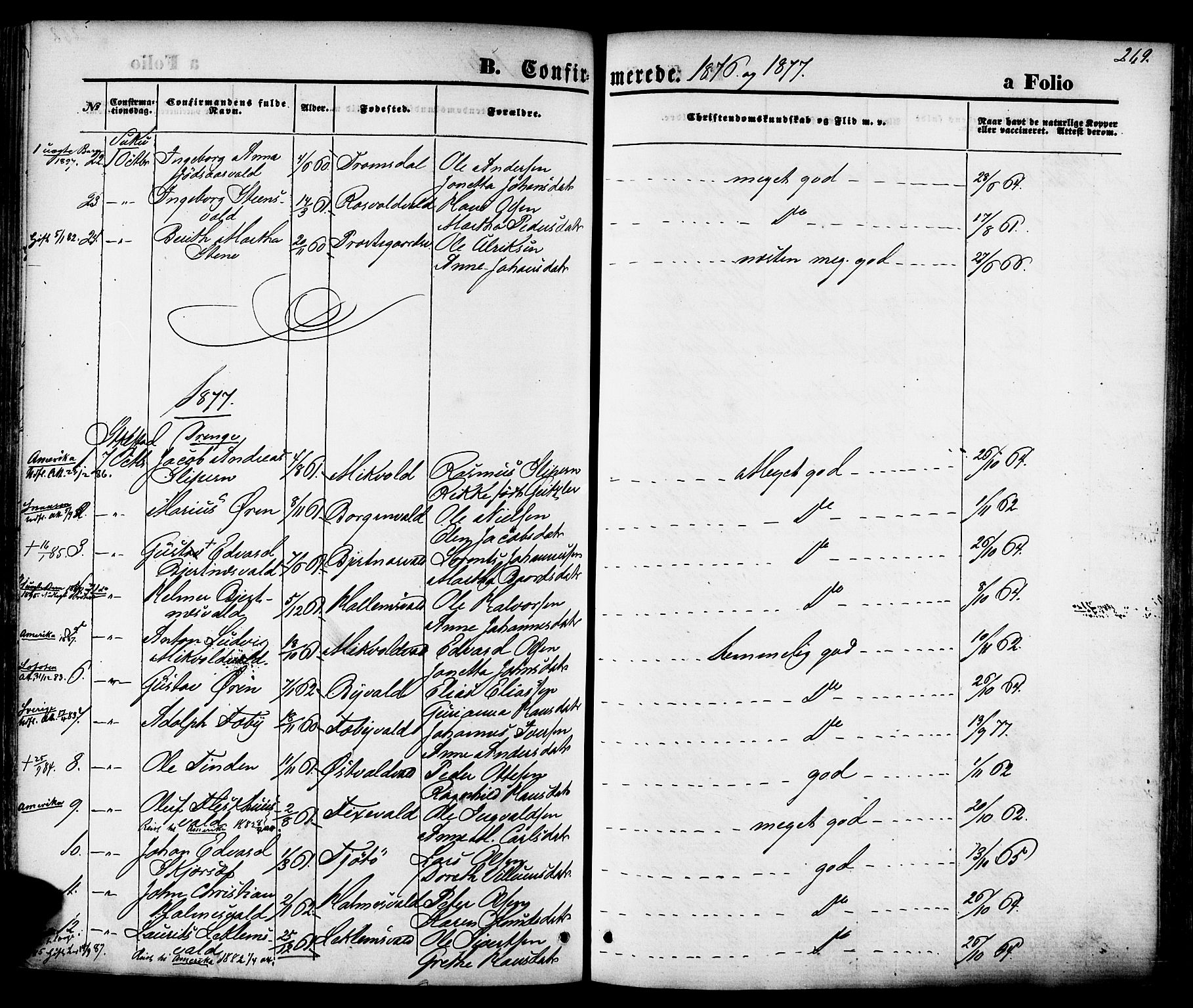 Ministerialprotokoller, klokkerbøker og fødselsregistre - Nord-Trøndelag, AV/SAT-A-1458/723/L0242: Ministerialbok nr. 723A11, 1870-1880, s. 269