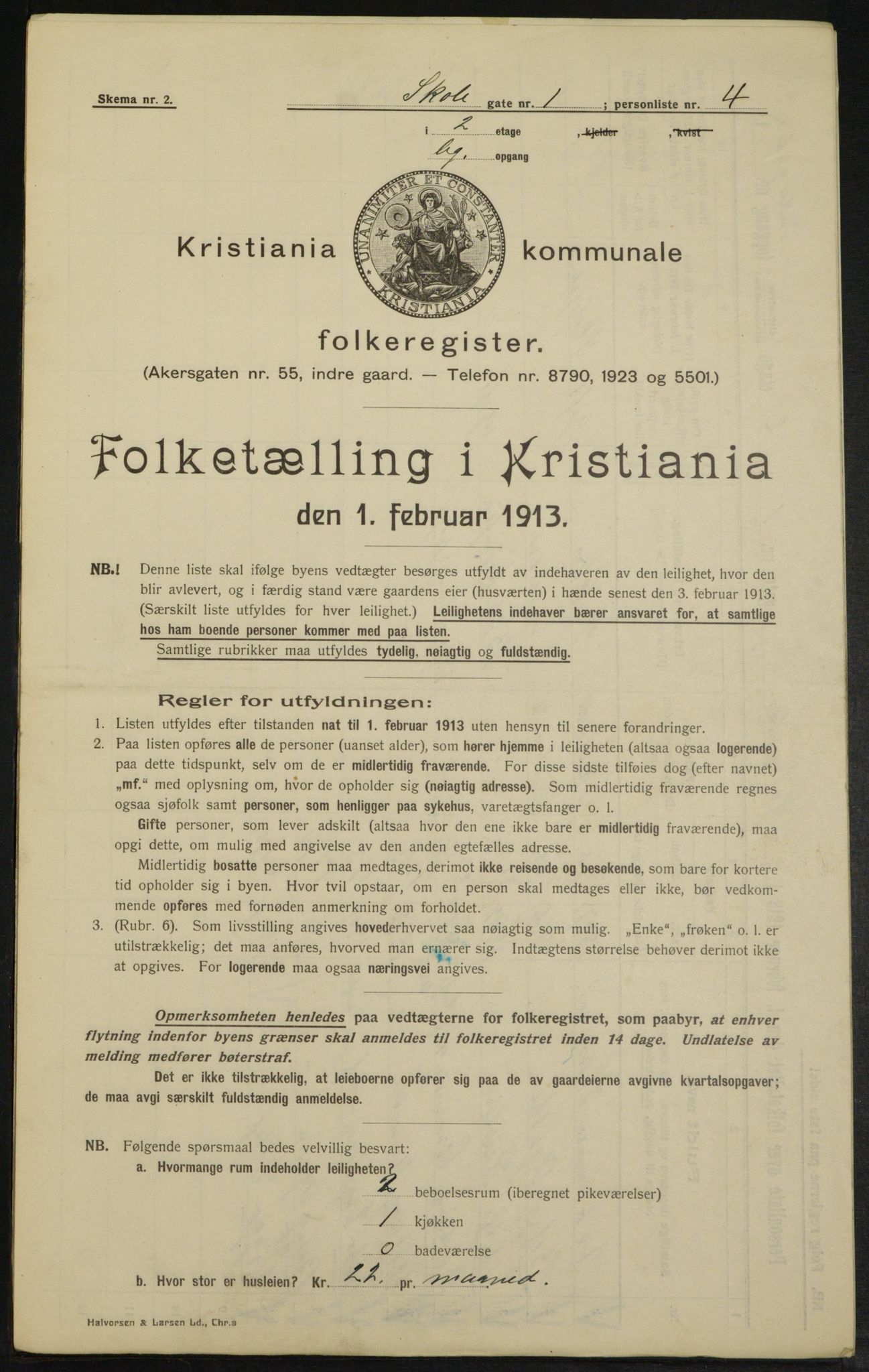 OBA, Kommunal folketelling 1.2.1913 for Kristiania, 1913, s. 96219