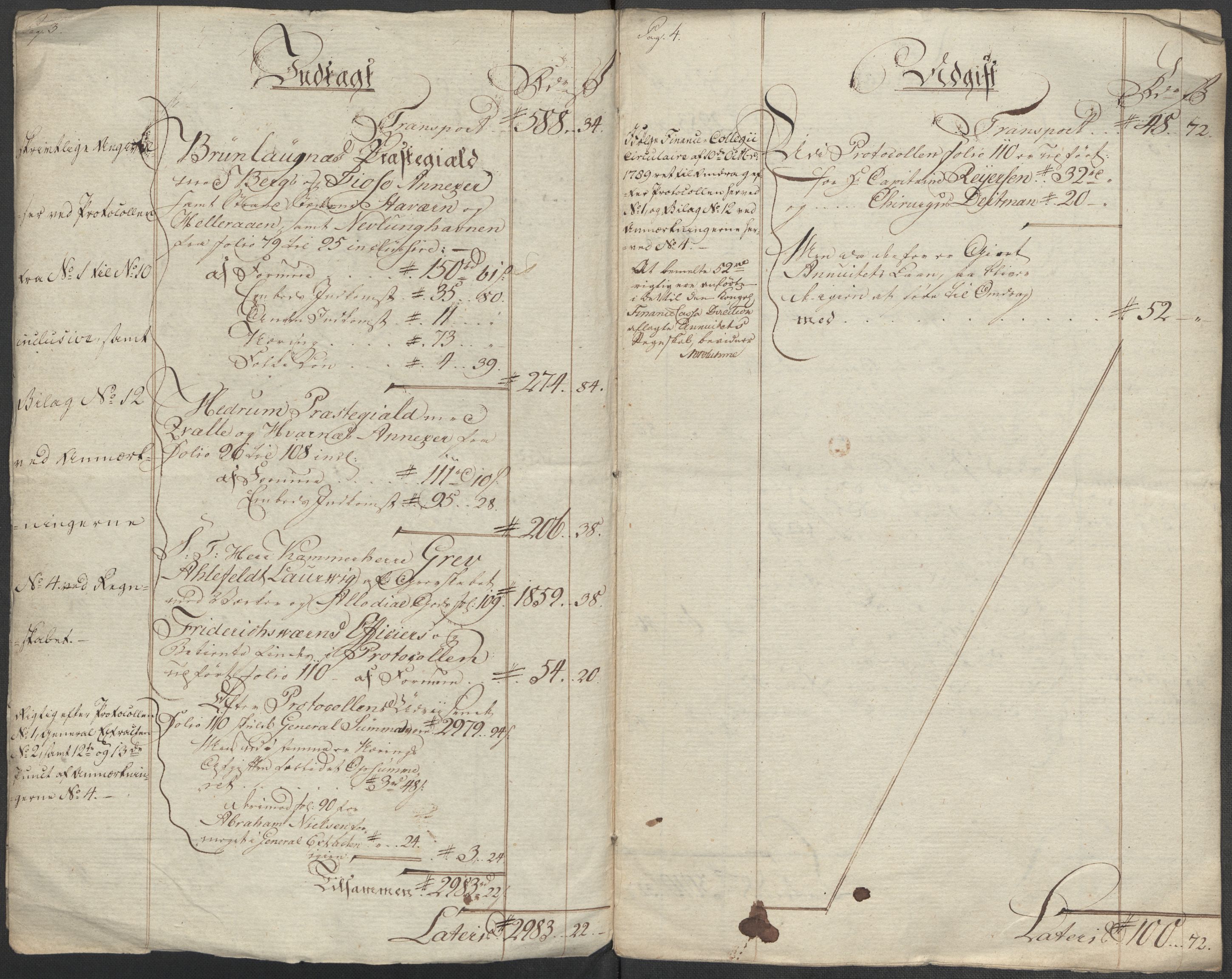 Rentekammeret inntil 1814, Reviderte regnskaper, Mindre regnskaper, AV/RA-EA-4068/Rf/Rfe/L0021: Larvik grevskap, Lista fogderi, 1789, s. 5