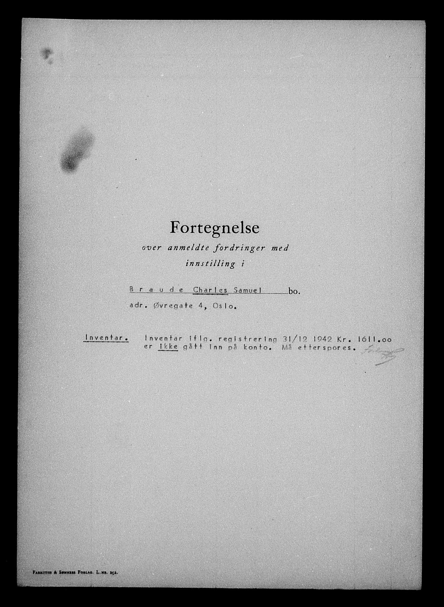 Justisdepartementet, Tilbakeføringskontoret for inndratte formuer, AV/RA-S-1564/H/Hc/Hcc/L0927: --, 1945-1947, s. 562