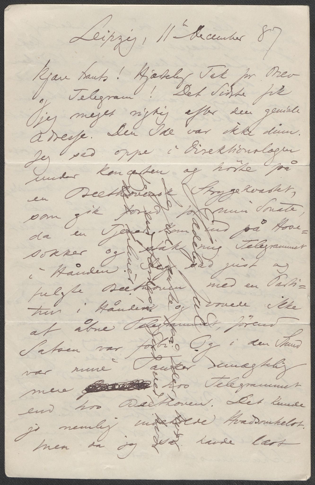 Beyer, Frants, RA/PA-0132/F/L0001: Brev fra Edvard Grieg til Frantz Beyer og "En del optegnelser som kan tjene til kommentar til brevene" av Marie Beyer, 1872-1907, s. 229