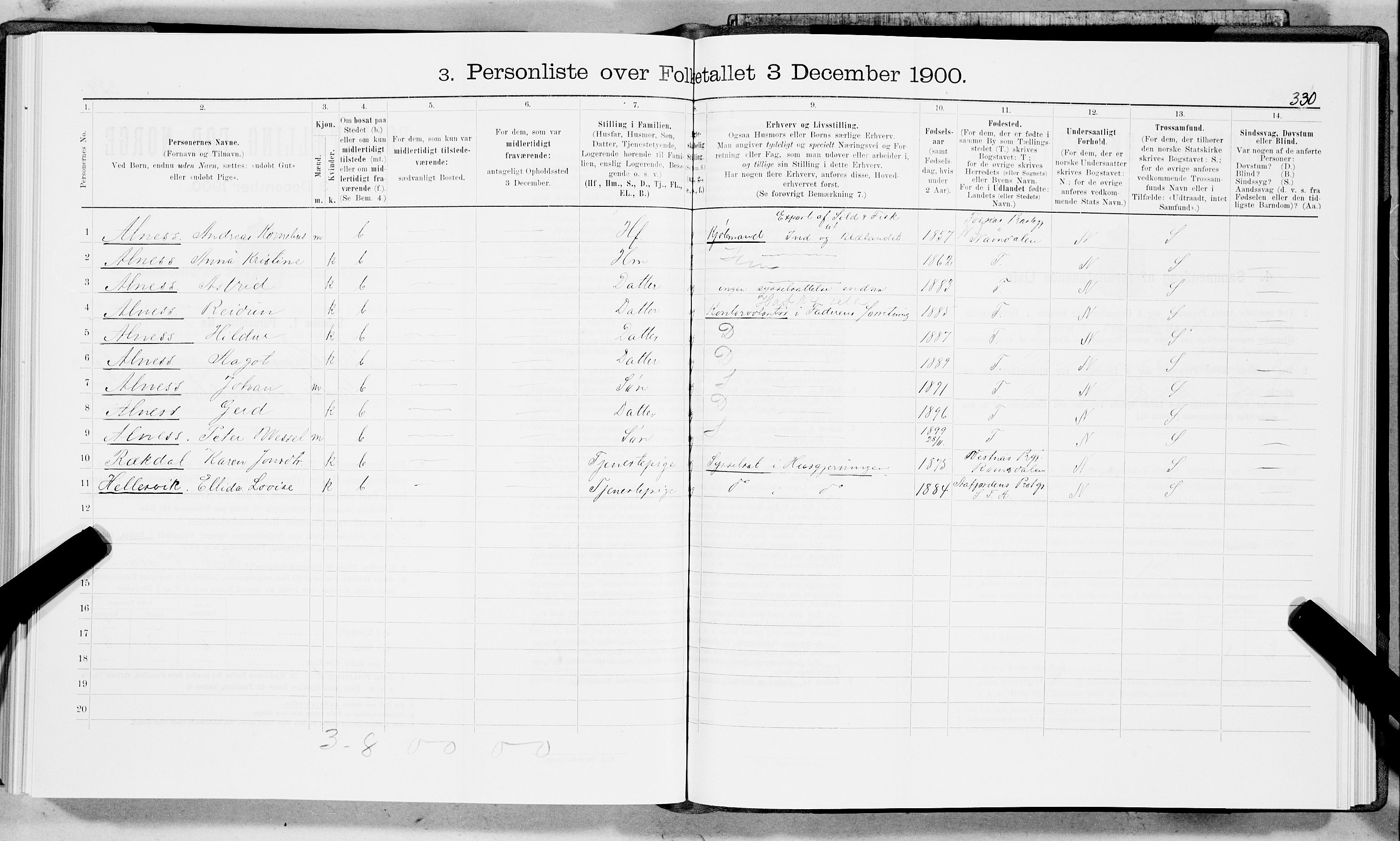 SAT, Folketelling 1900 for 1601 Trondheim kjøpstad, 1900, s. 9787