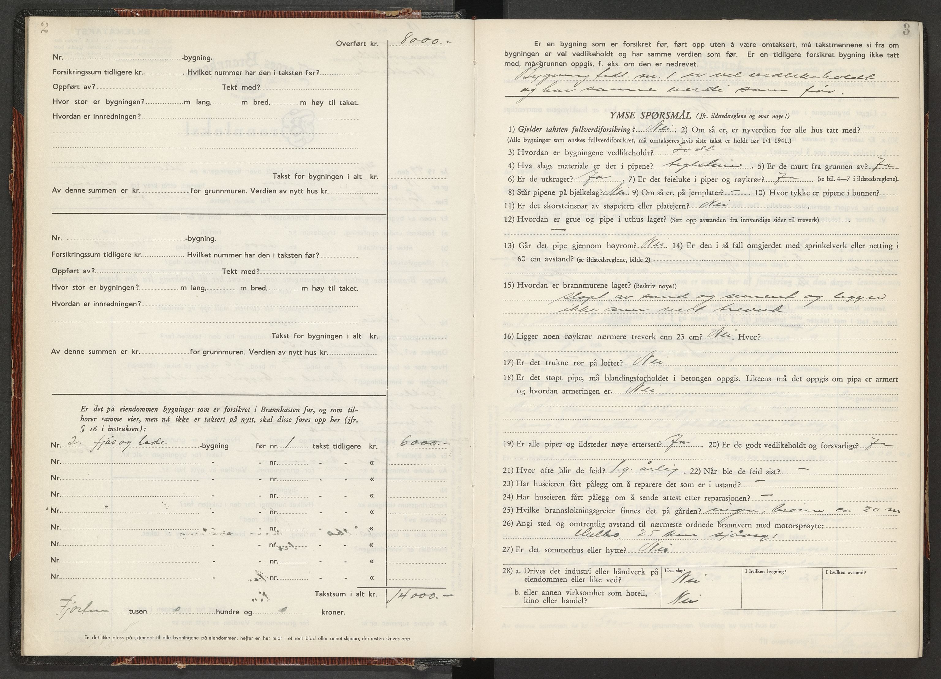 Norges Brannkasse Gimsøy og Valberg, AV/SAT-A-5588/Fb/L0004: Branntakstprotokoll, 1949-1954