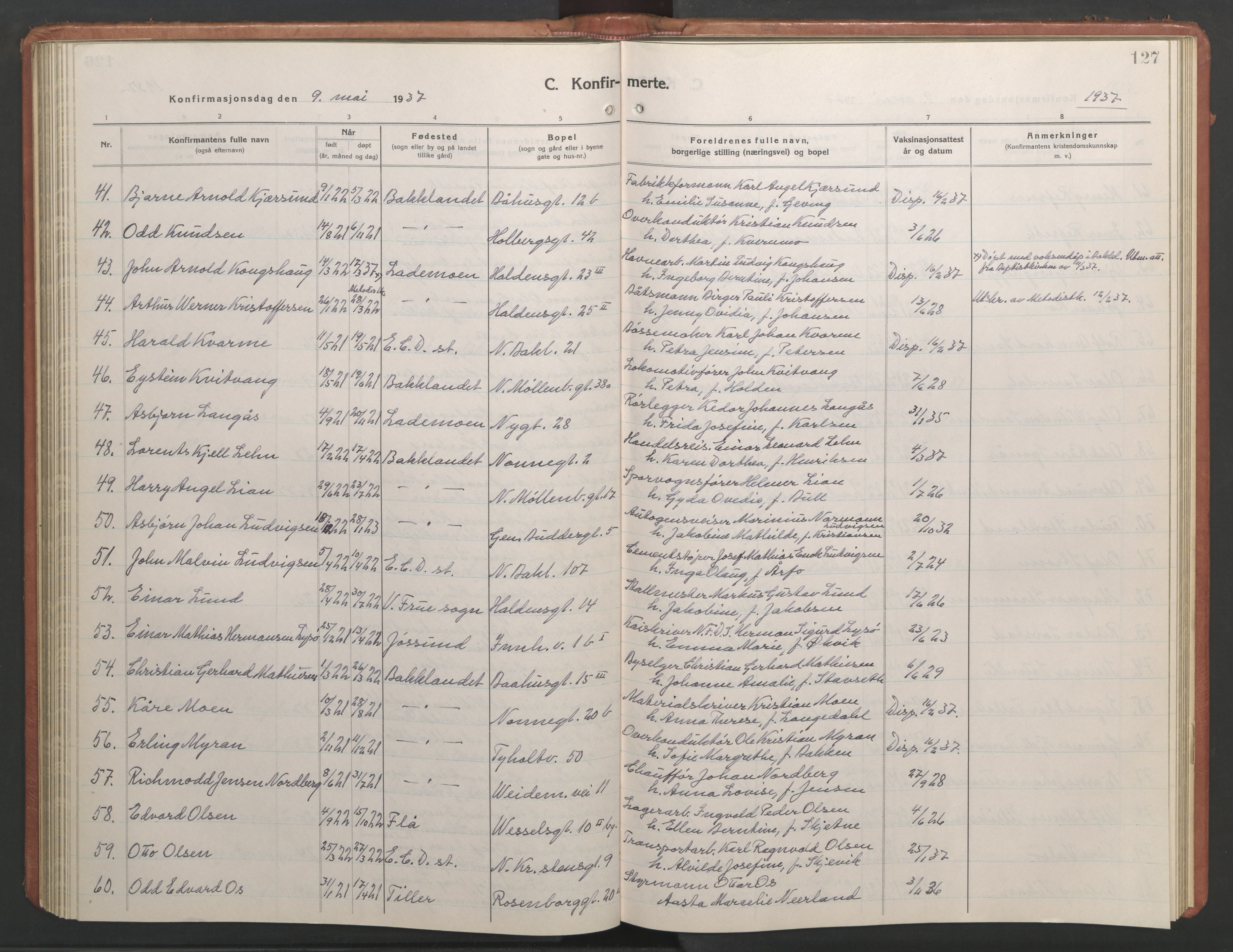 Ministerialprotokoller, klokkerbøker og fødselsregistre - Sør-Trøndelag, SAT/A-1456/604/L0228: Klokkerbok nr. 604C11, 1928-1950, s. 127