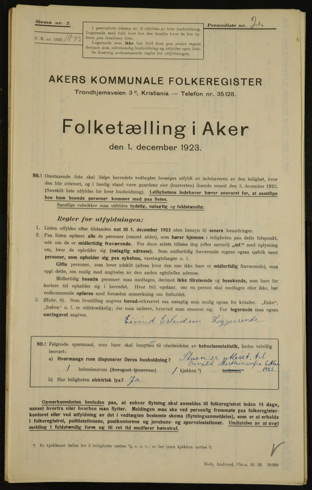 , Kommunal folketelling 1.12.1923 for Aker, 1923, s. 35047