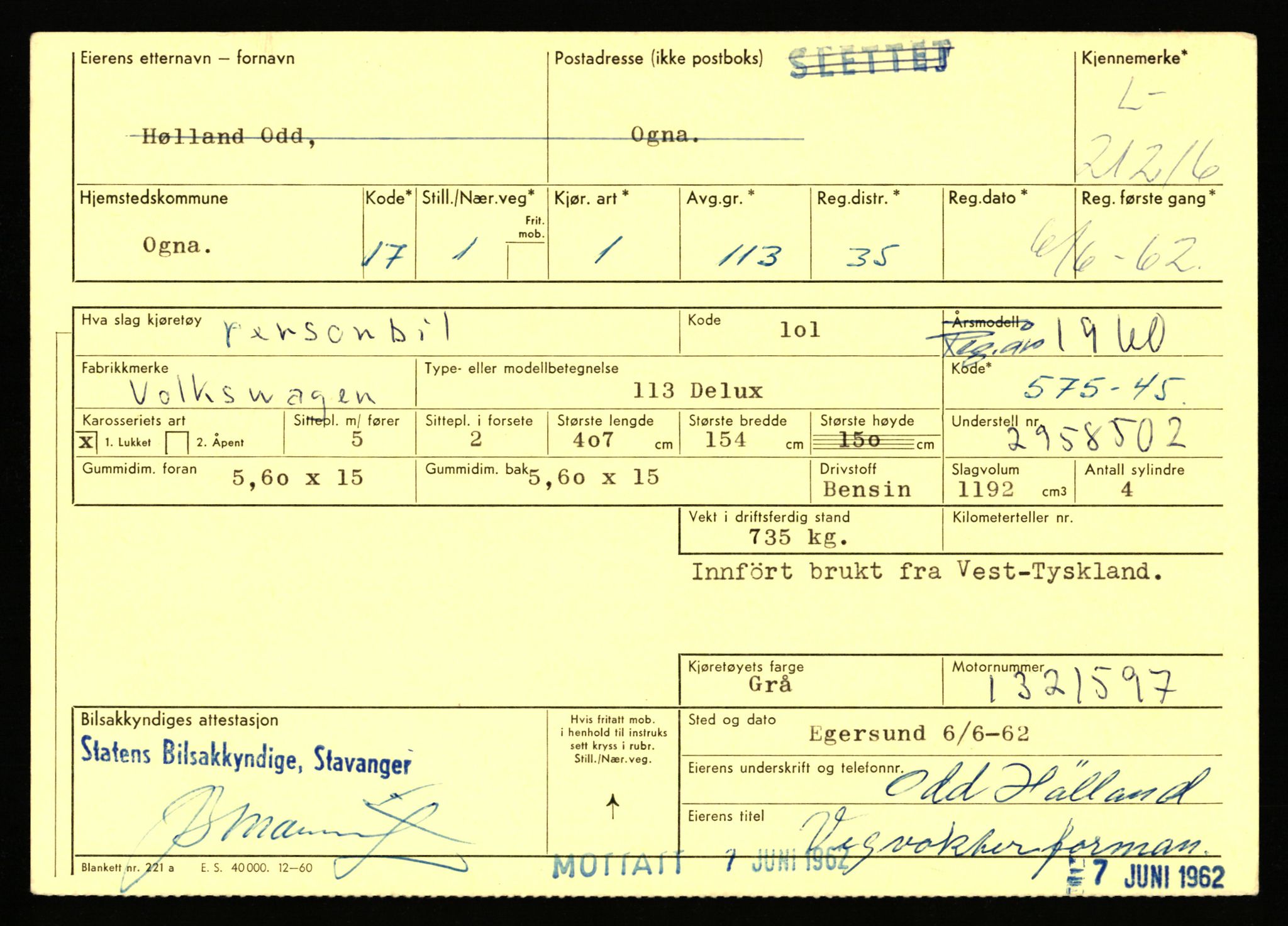 Stavanger trafikkstasjon, AV/SAST-A-101942/0/F/L0037: L-20500 - L-21499, 1930-1971, s. 1877