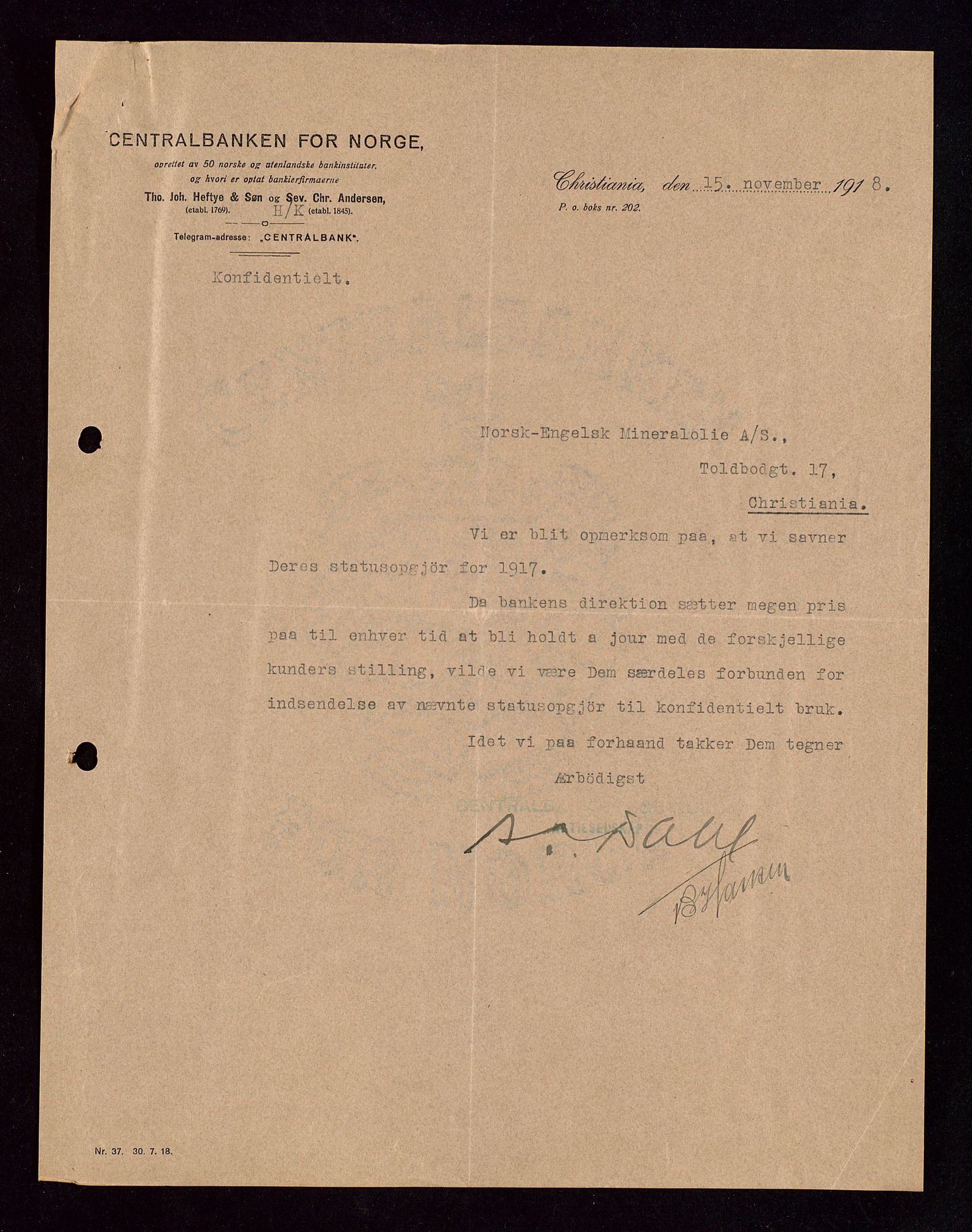 Pa 1521 - A/S Norske Shell, AV/SAST-A-101915/E/Ea/Eaa/L0002: Sjefskorrespondanse, 1917-1918, s. 552
