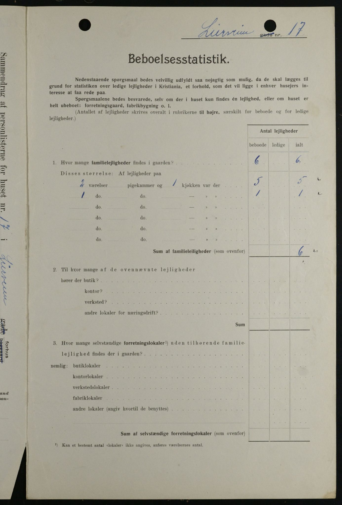 OBA, Kommunal folketelling 1.2.1908 for Kristiania kjøpstad, 1908, s. 51612