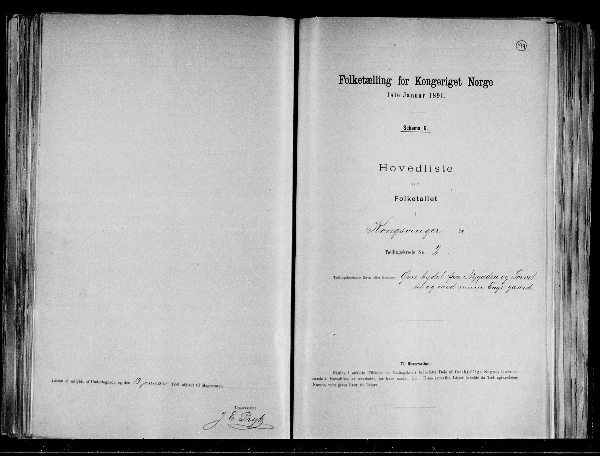 RA, Folketelling 1891 for 0402 Kongsvinger kjøpstad, 1891, s. 10