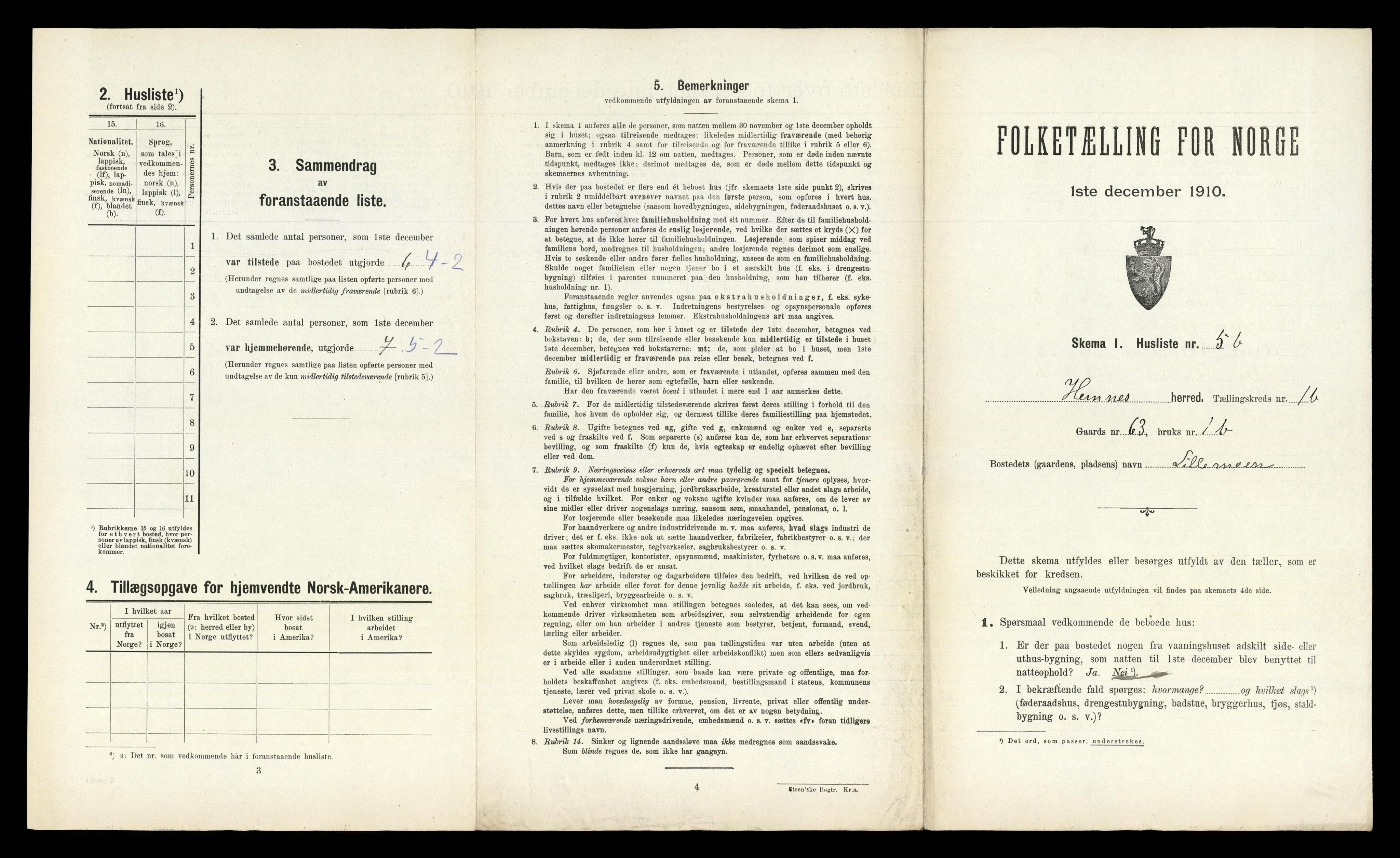 RA, Folketelling 1910 for 1832 Hemnes herred, 1910, s. 448