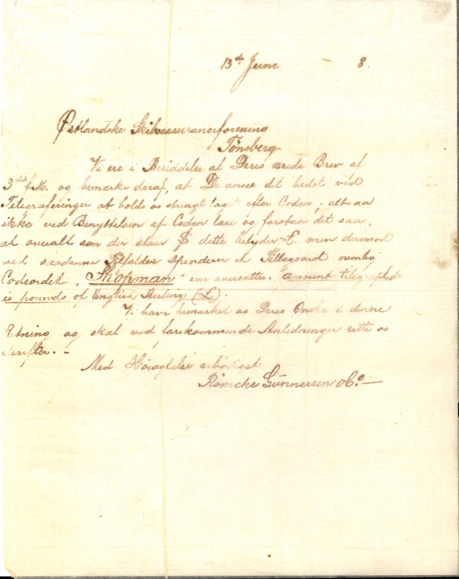 Pa 63 - Østlandske skibsassuranceforening, VEMU/A-1079/G/Ga/L0021/0006: Havaridokumenter / Gøthe, Granit, Granen, Harmonie, Lindsay, 1888, s. 111