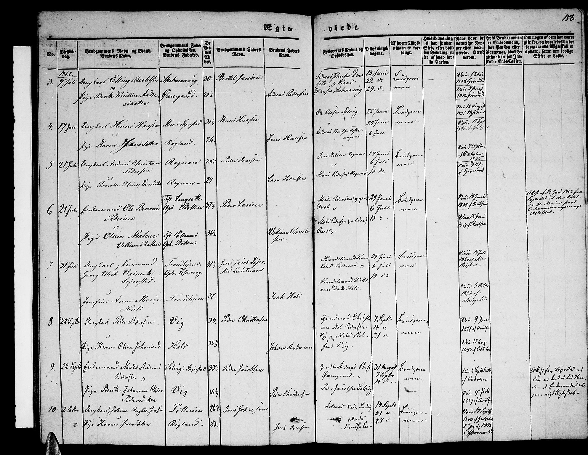 Ministerialprotokoller, klokkerbøker og fødselsregistre - Nordland, AV/SAT-A-1459/847/L0678: Klokkerbok nr. 847C06, 1854-1870, s. 158