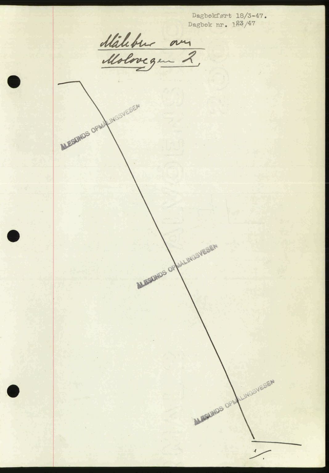 Ålesund byfogd, AV/SAT-A-4384: Pantebok nr. 37A (1), 1947-1949, Dagboknr: 123/1947