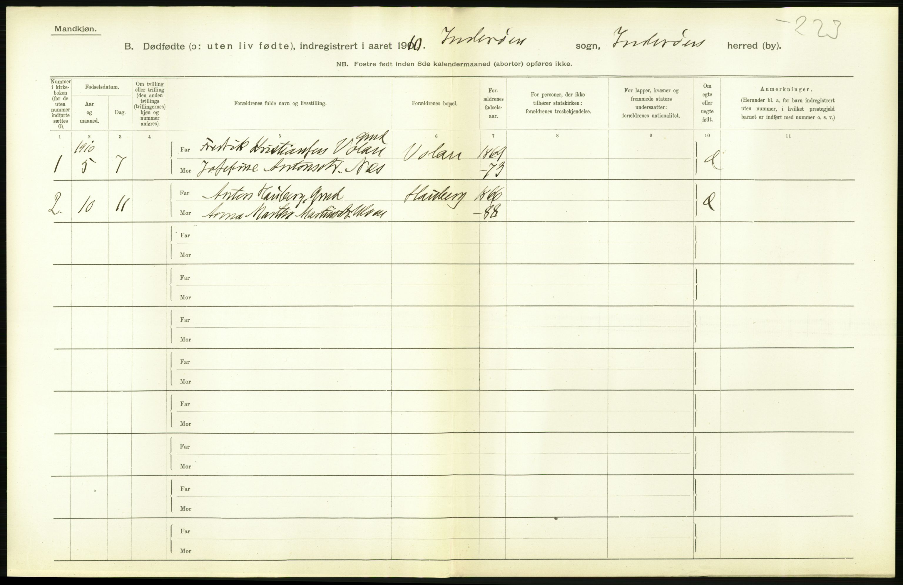 Statistisk sentralbyrå, Sosiodemografiske emner, Befolkning, AV/RA-S-2228/D/Df/Dfa/Dfah/L0039: N. Trondhjem amt: Gifte, døde, dødfødte. Bygder og byer., 1910, s. 540