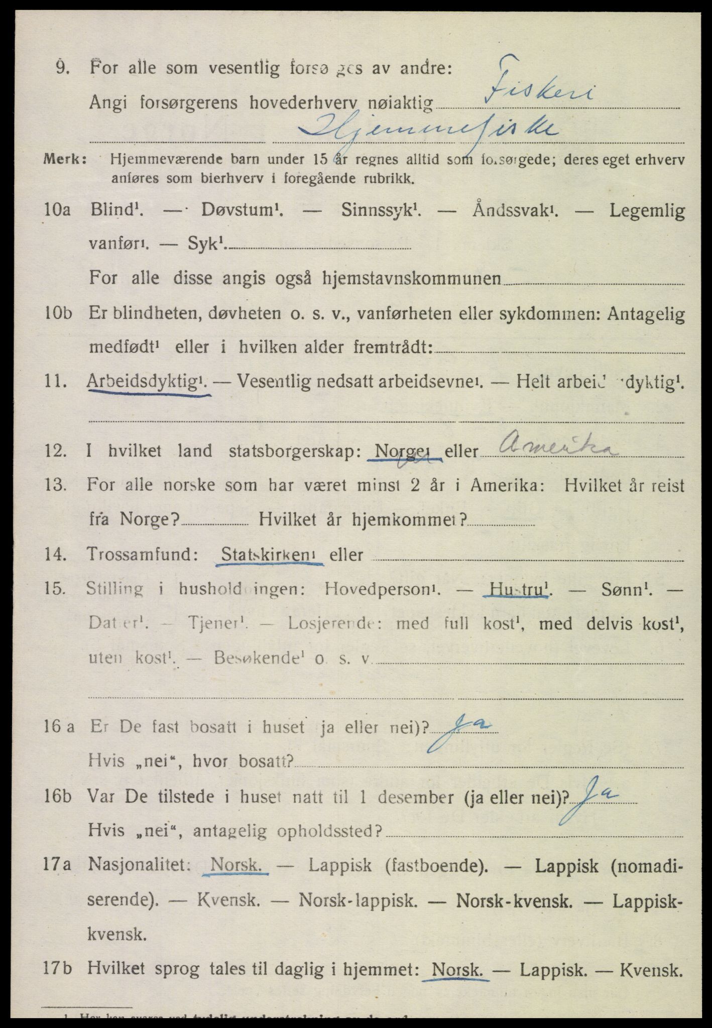 SAT, Folketelling 1920 for 1750 Vikna herred, 1920, s. 6700