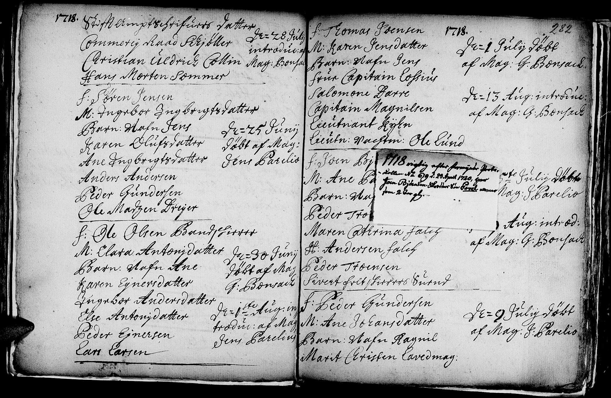 Ministerialprotokoller, klokkerbøker og fødselsregistre - Sør-Trøndelag, SAT/A-1456/601/L0035: Ministerialbok nr. 601A03, 1713-1728, s. 282