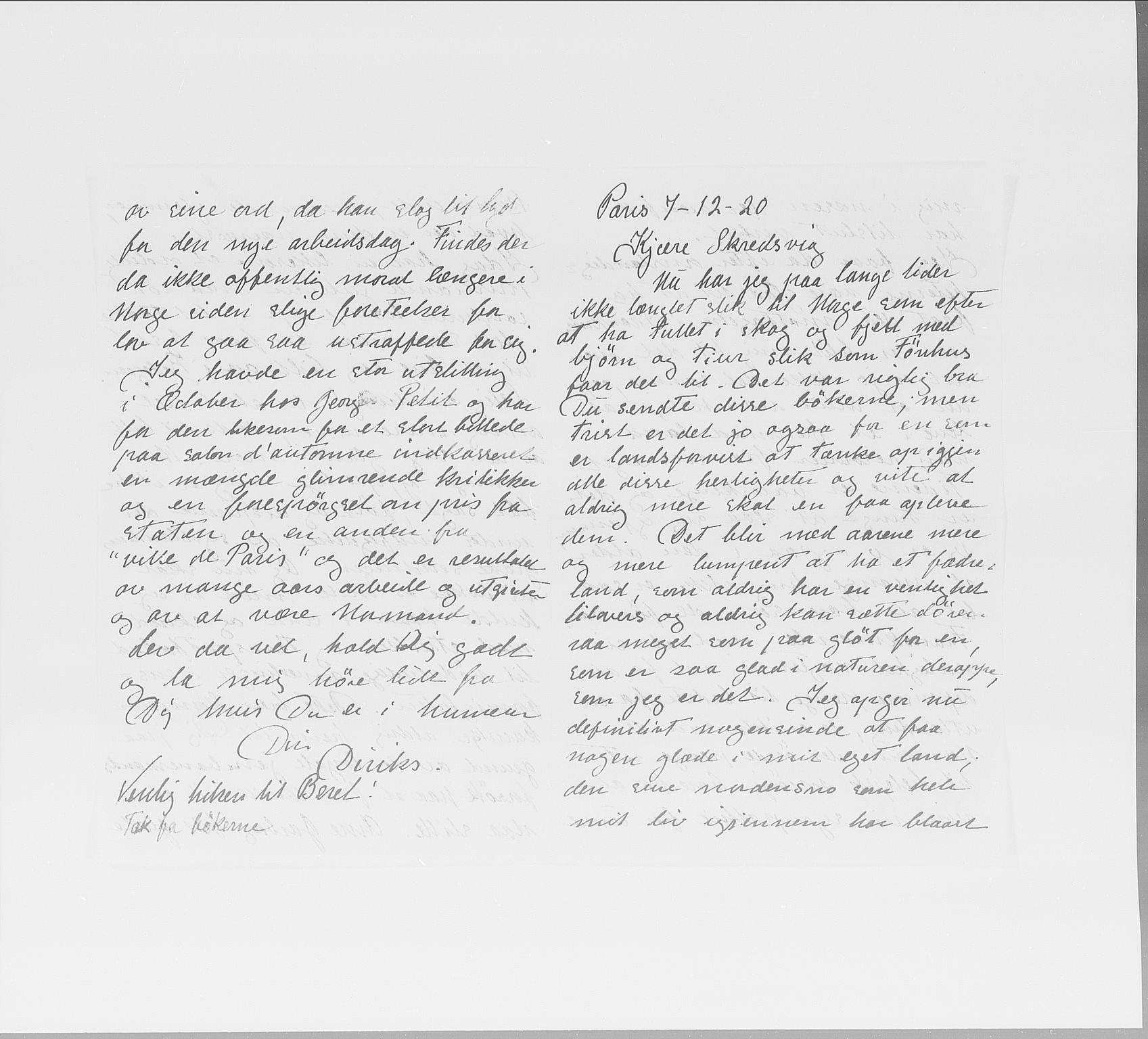 Skredsvig, Christian, AV/RA-PA-0353/E/L0001: Privatbrev fra enkeltpersoner, 1888-1961, s. 30