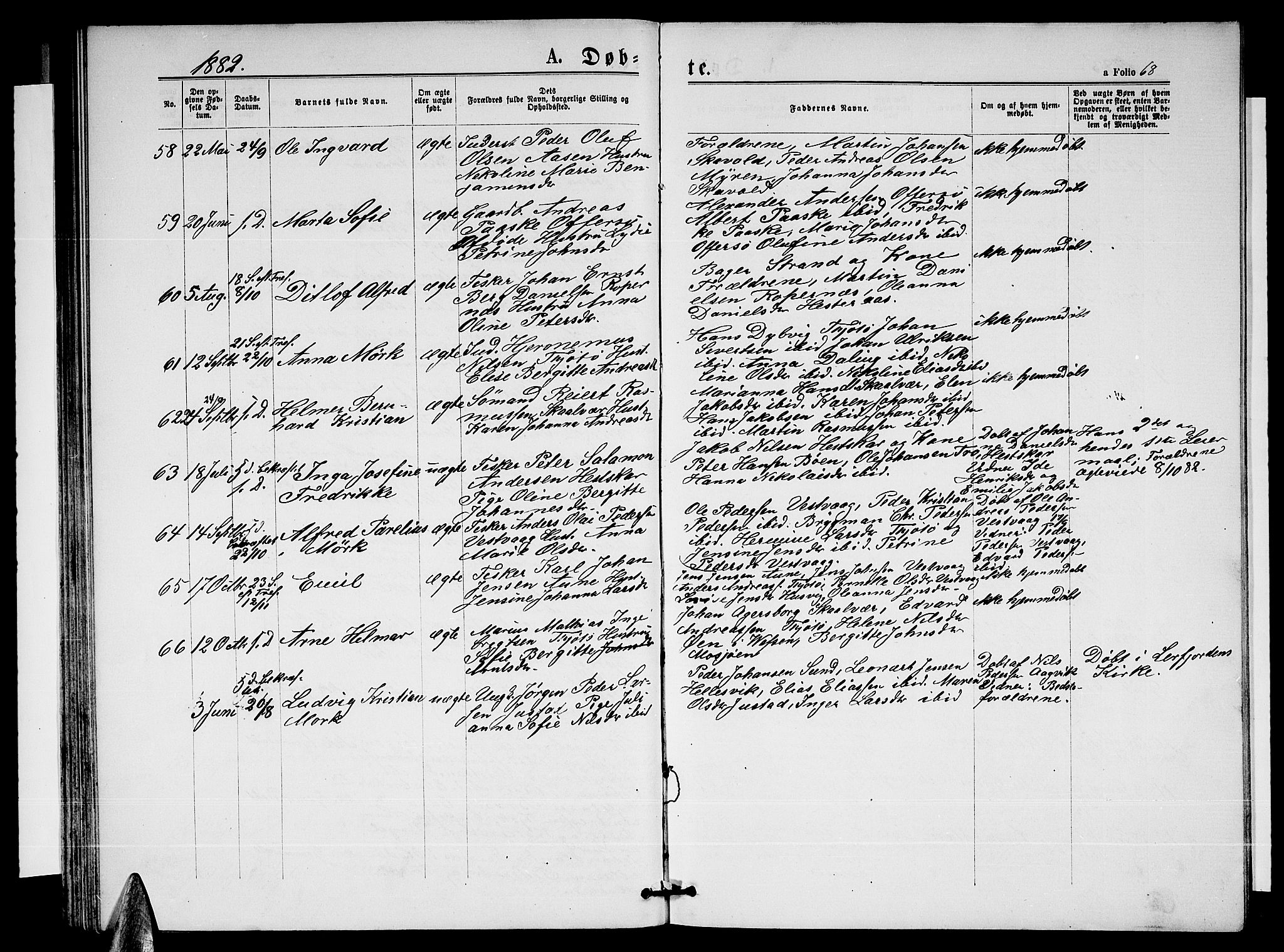 Ministerialprotokoller, klokkerbøker og fødselsregistre - Nordland, AV/SAT-A-1459/817/L0267: Klokkerbok nr. 817C02, 1870-1883, s. 68