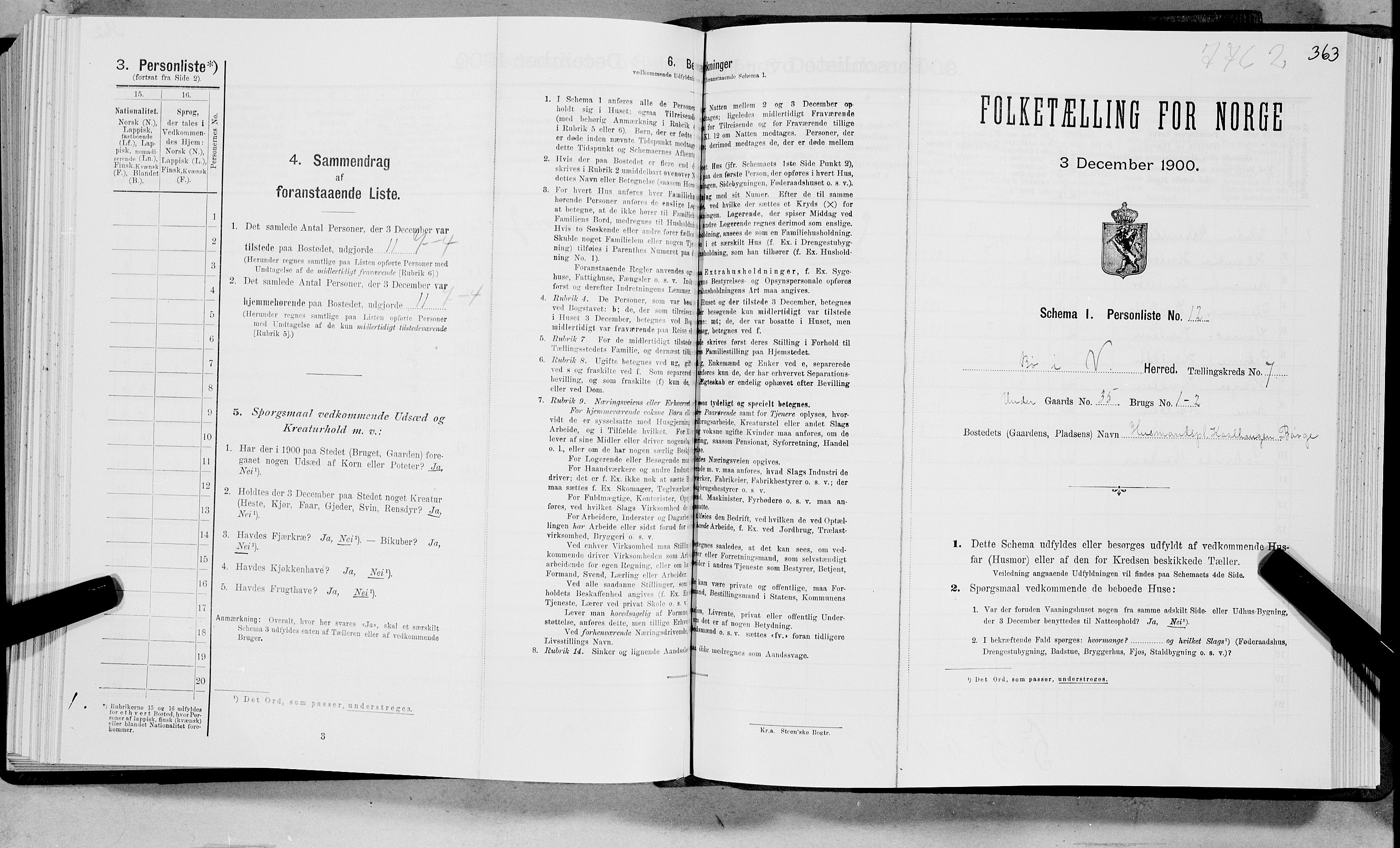 SAT, Folketelling 1900 for 1867 Bø herred, 1900, s. 774