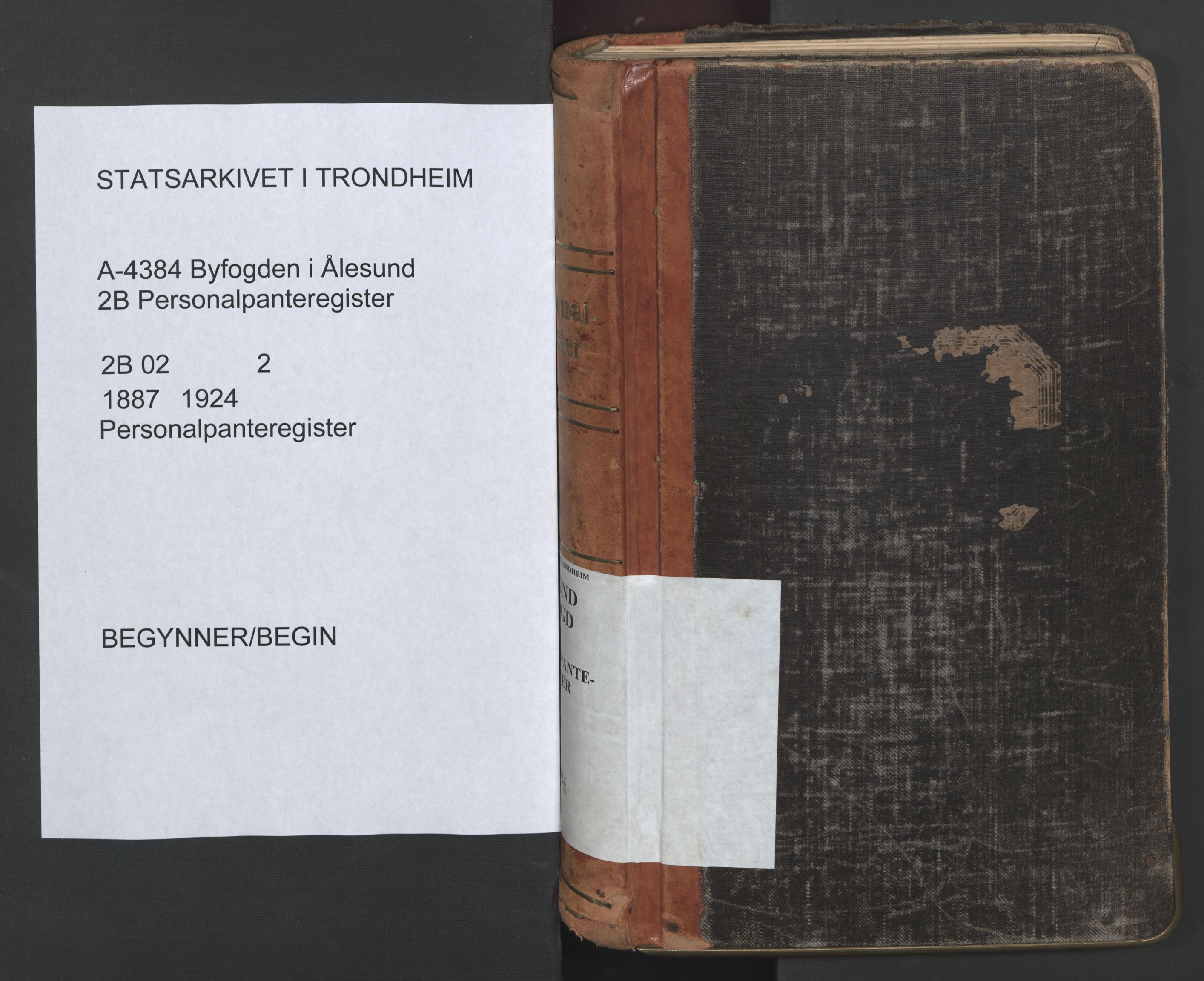 Ålesund byfogd, SAT/A-4384: Panteregister nr. 2, 1887-1924