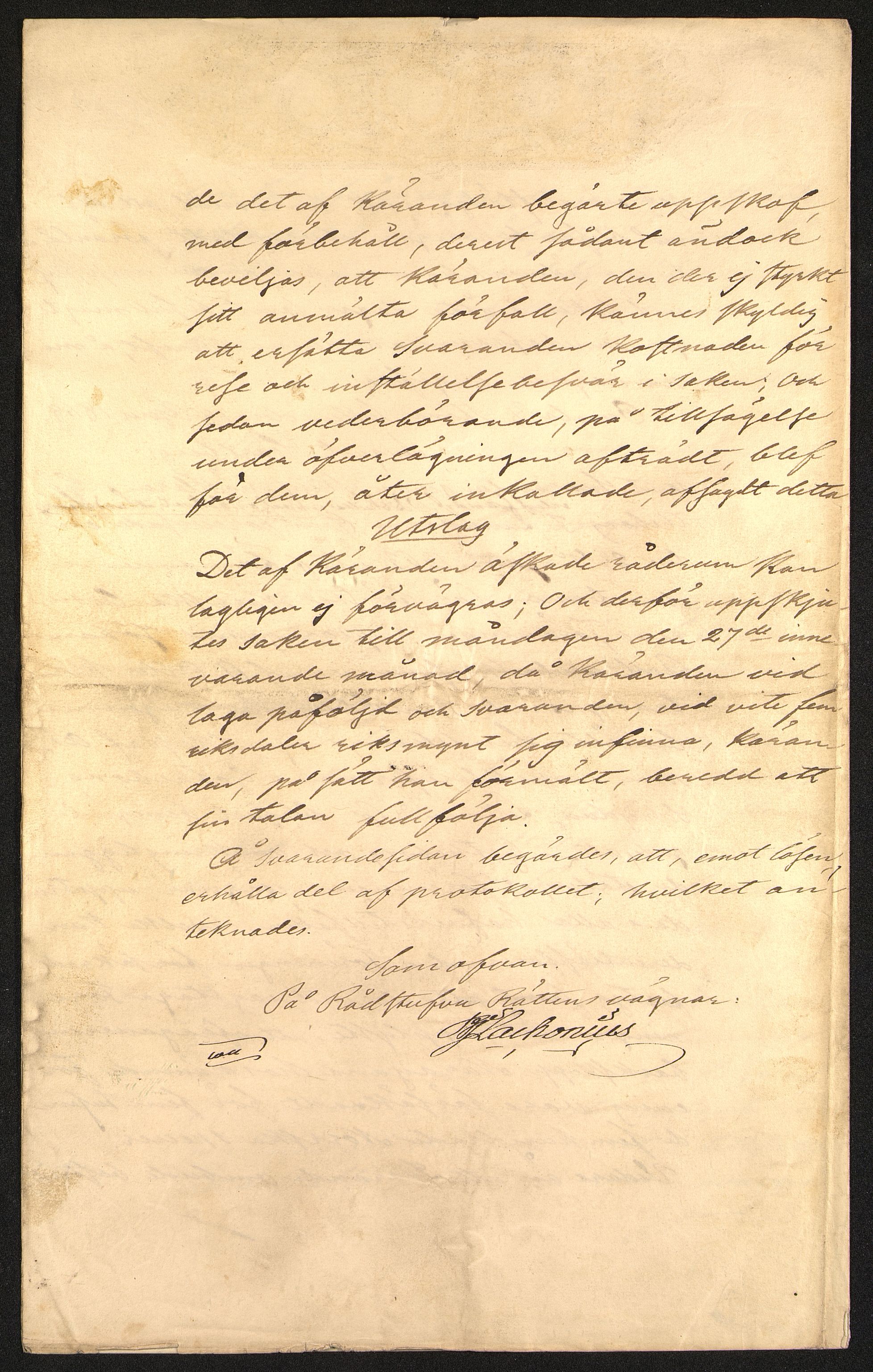 Pa 63 - Østlandske skibsassuranceforening, VEMU/A-1079/G/Ga/L0001/0012: Havaridokumenter / Narayana, 1868