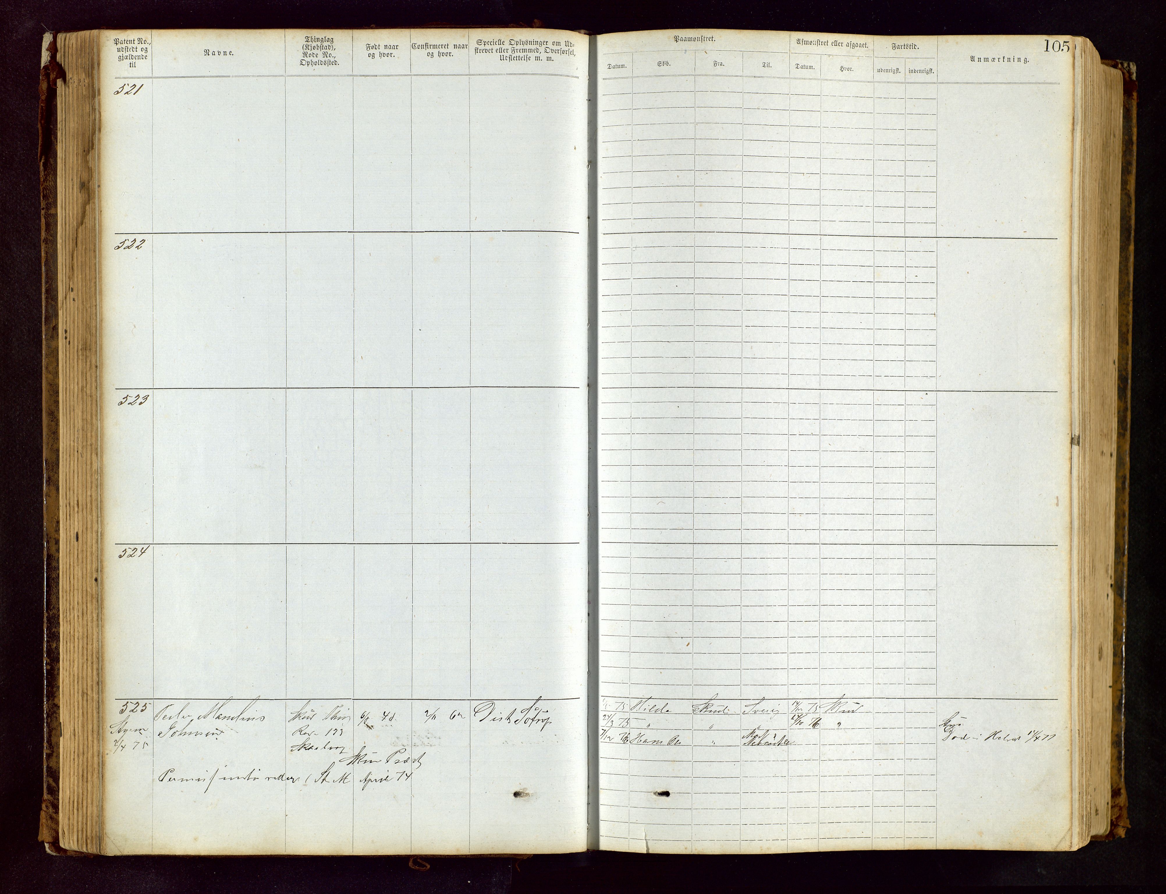 Haugesund sjømannskontor, AV/SAST-A-102007/F/Ff/L0002: Sjøfartsrulle Skudenes krets nr. 1-2719, 1868-1948, s. 105