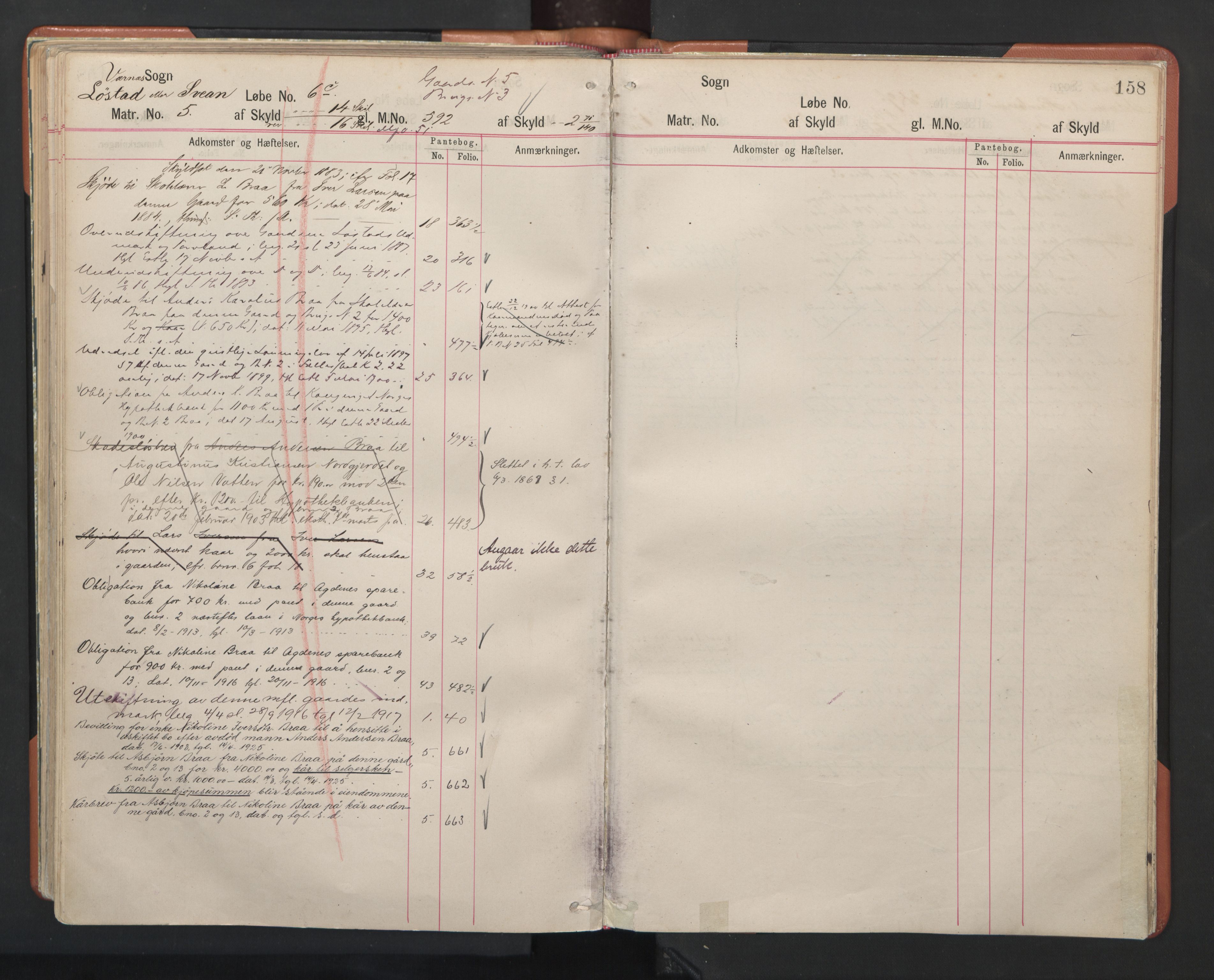 Hitra sorenskriveri, AV/SAT-A-0018/2/2A/L0029: Panteregister nr. 29, s. 158