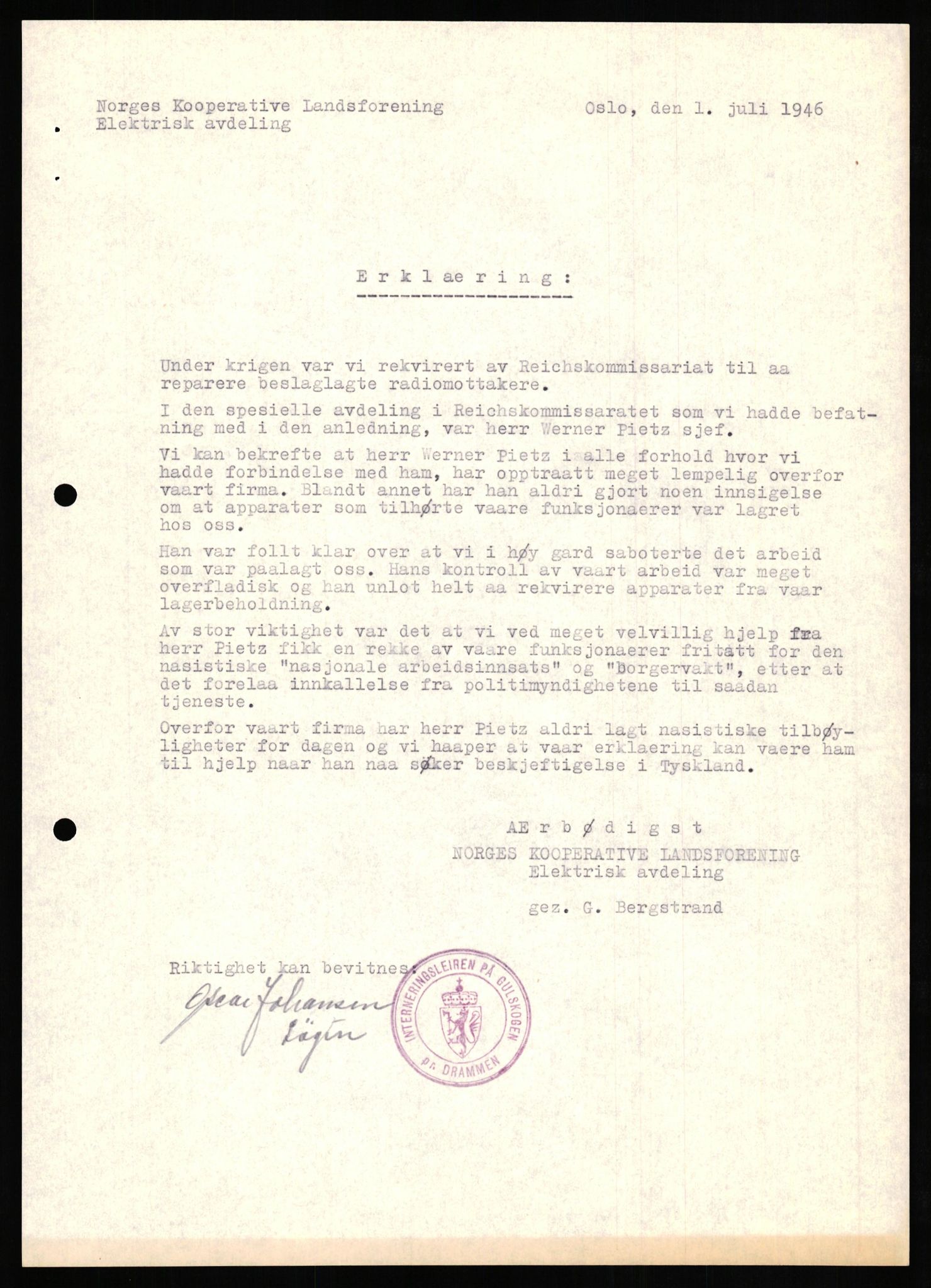 Forsvaret, Forsvarets overkommando II, AV/RA-RAFA-3915/D/Db/L0026: CI Questionaires. Tyske okkupasjonsstyrker i Norge. Tyskere., 1945-1946, s. 190