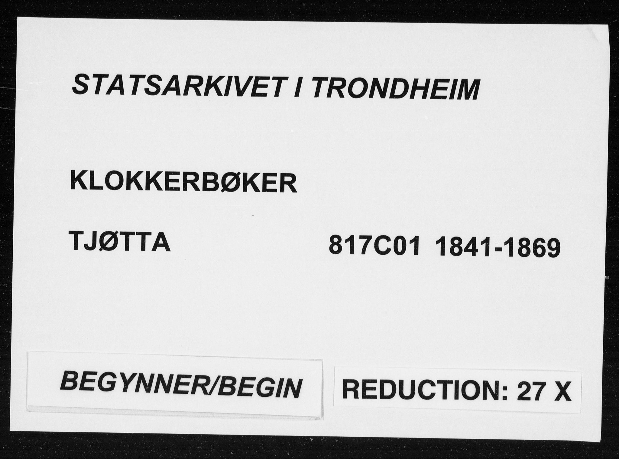 Ministerialprotokoller, klokkerbøker og fødselsregistre - Nordland, SAT/A-1459/817/L0266: Klokkerbok nr. 817C01, 1841-1869