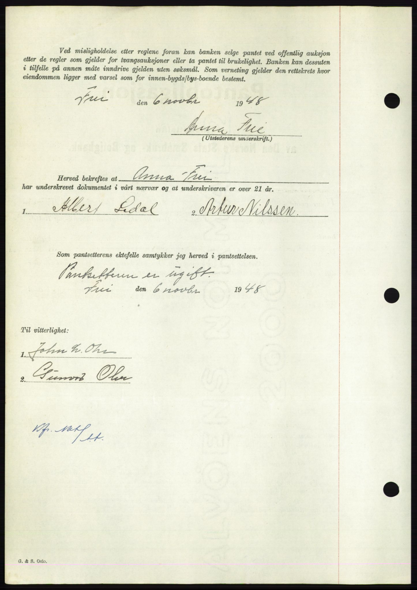 Nordmøre sorenskriveri, AV/SAT-A-4132/1/2/2Ca: Pantebok nr. B100, 1948-1949, Dagboknr: 3271/1948