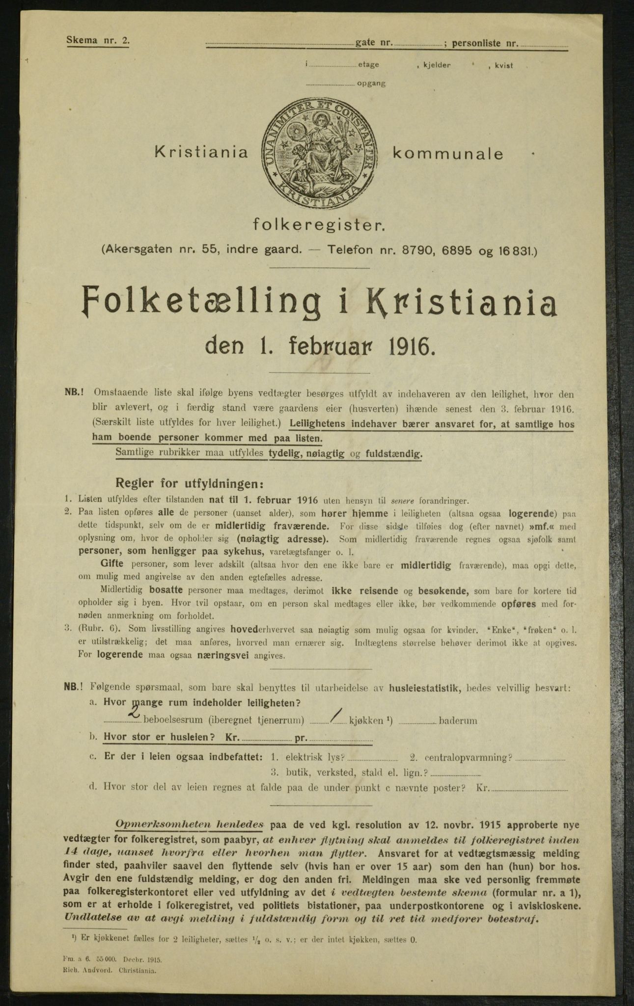 OBA, Kommunal folketelling 1.2.1916 for Kristiania, 1916, s. 1284