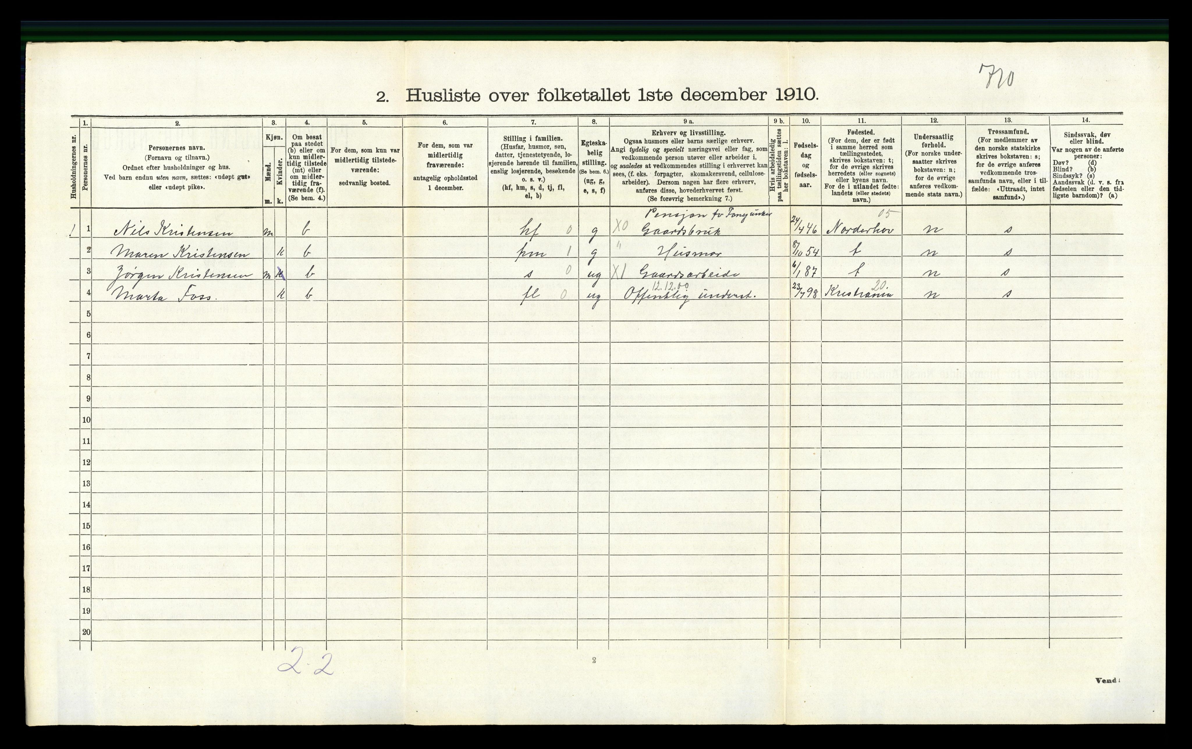 RA, Folketelling 1910 for 0612 Hole herred, 1910, s. 201