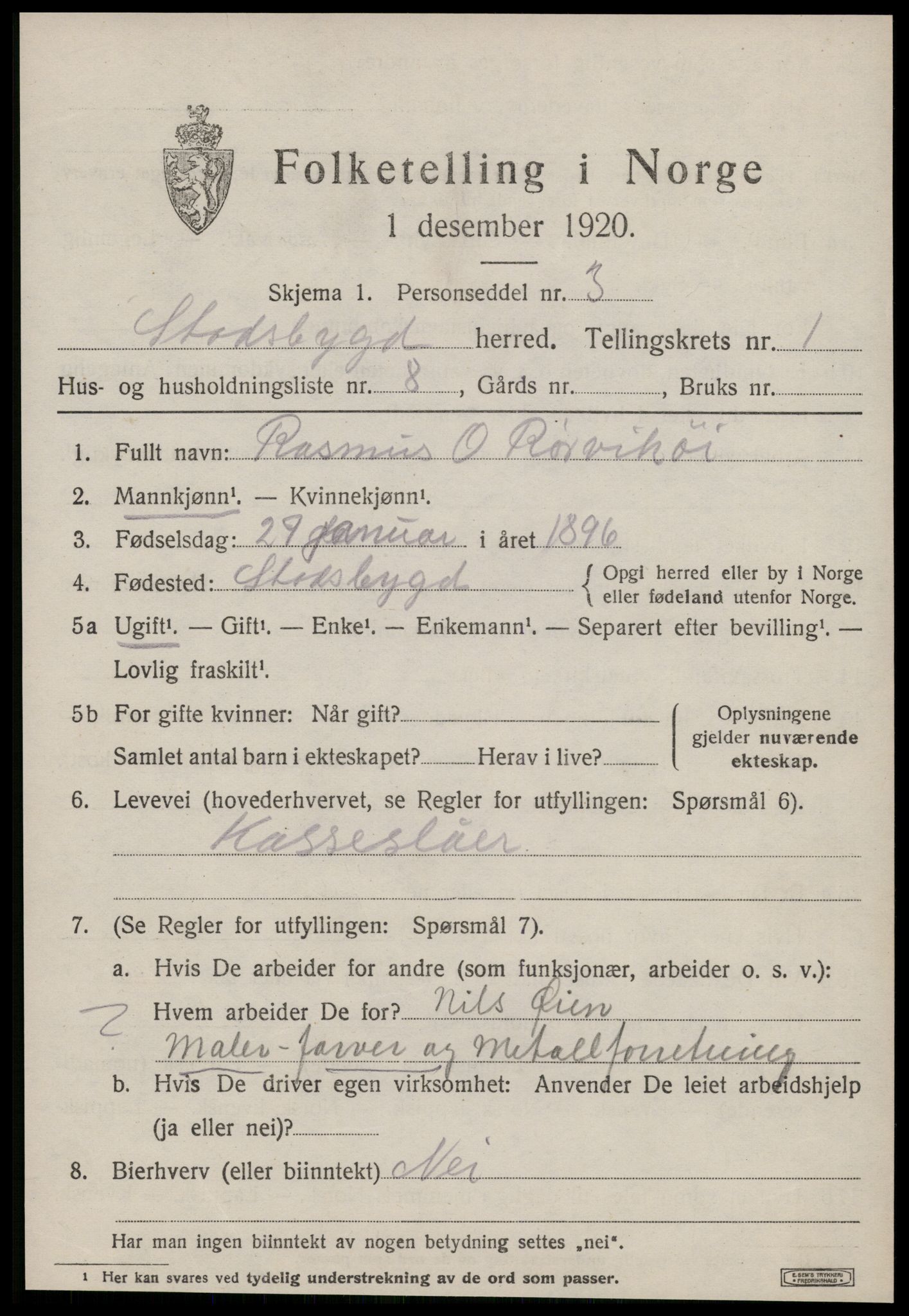 SAT, Folketelling 1920 for 1625 Stadsbygd herred, 1920, s. 774