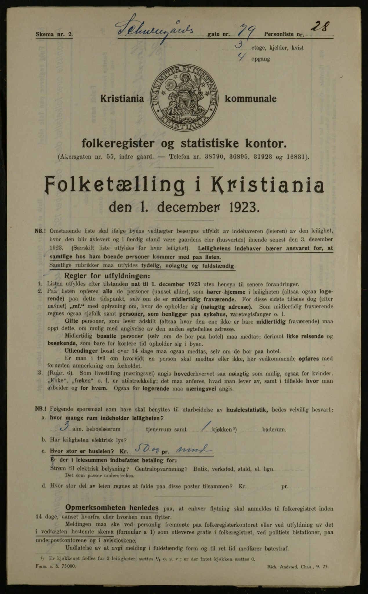 OBA, Kommunal folketelling 1.12.1923 for Kristiania, 1923, s. 101875