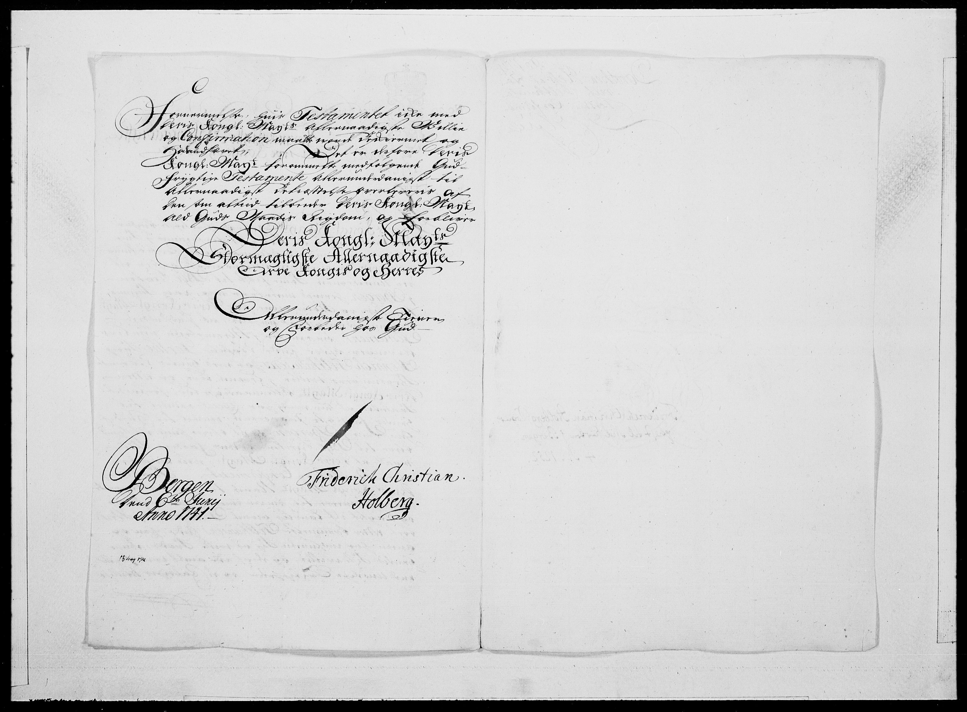 Danske Kanselli 1572-1799, AV/RA-EA-3023/F/Fc/Fcc/Fcca/L0134: Norske innlegg 1572-1799, 1741, s. 14
