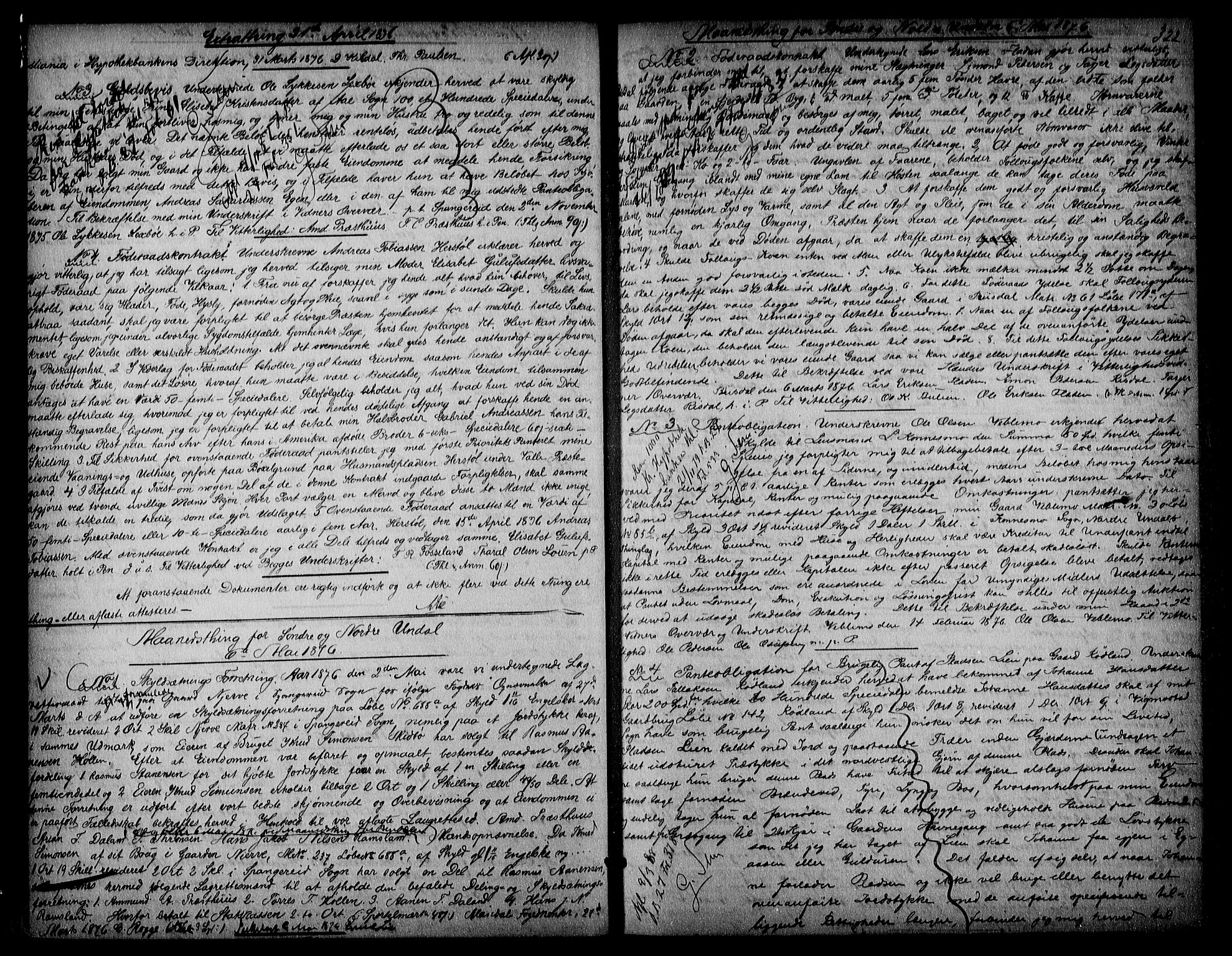 Mandal sorenskriveri, SAK/1221-0005/001/G/Gb/Gba/L0043: Pantebok nr. 24, 1870-1882, s. 322