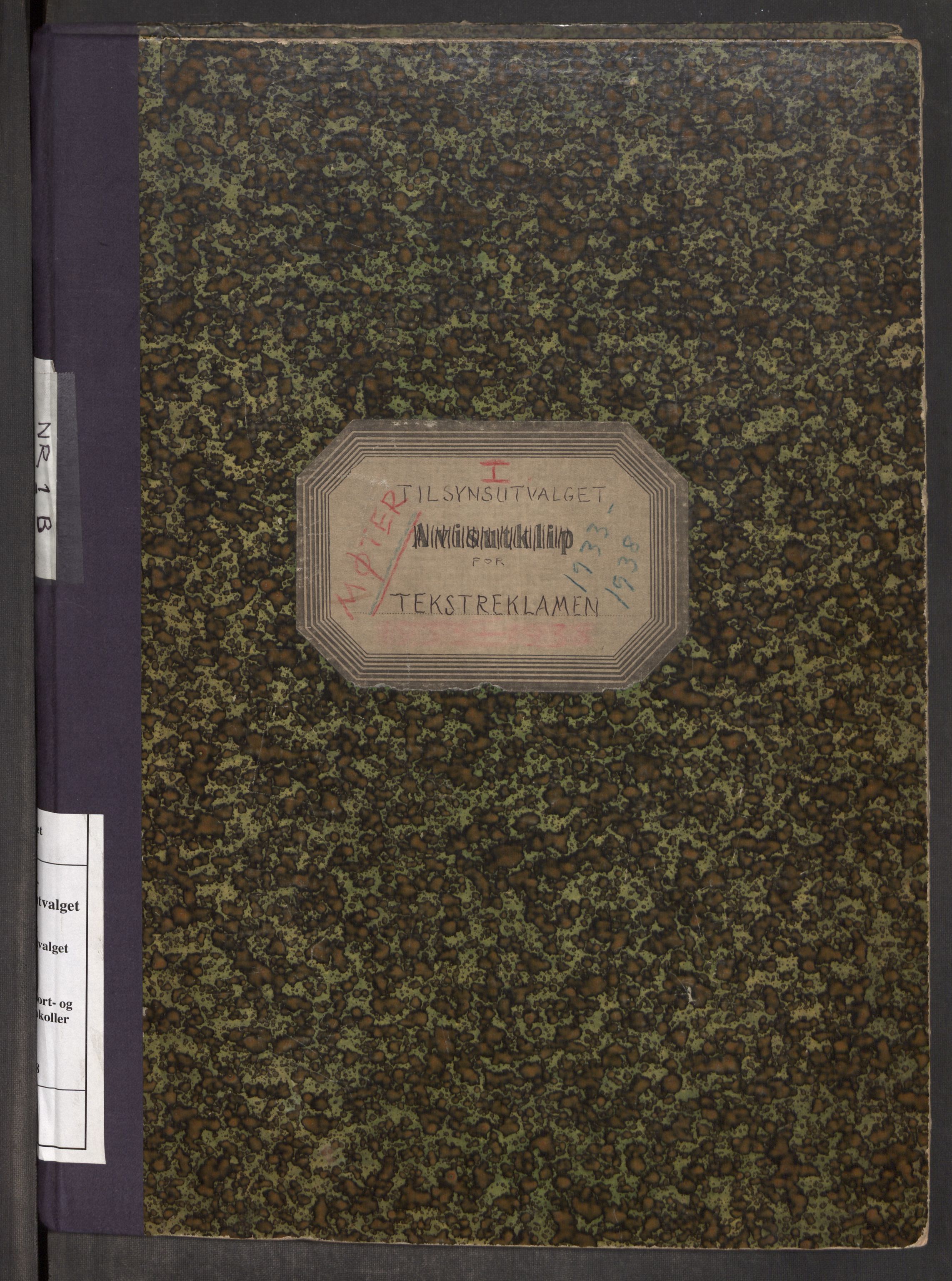 Tekstreklameutvalget, RA/PA-0854/A/Aa/L0002: Møtereferat, 1933-1938
