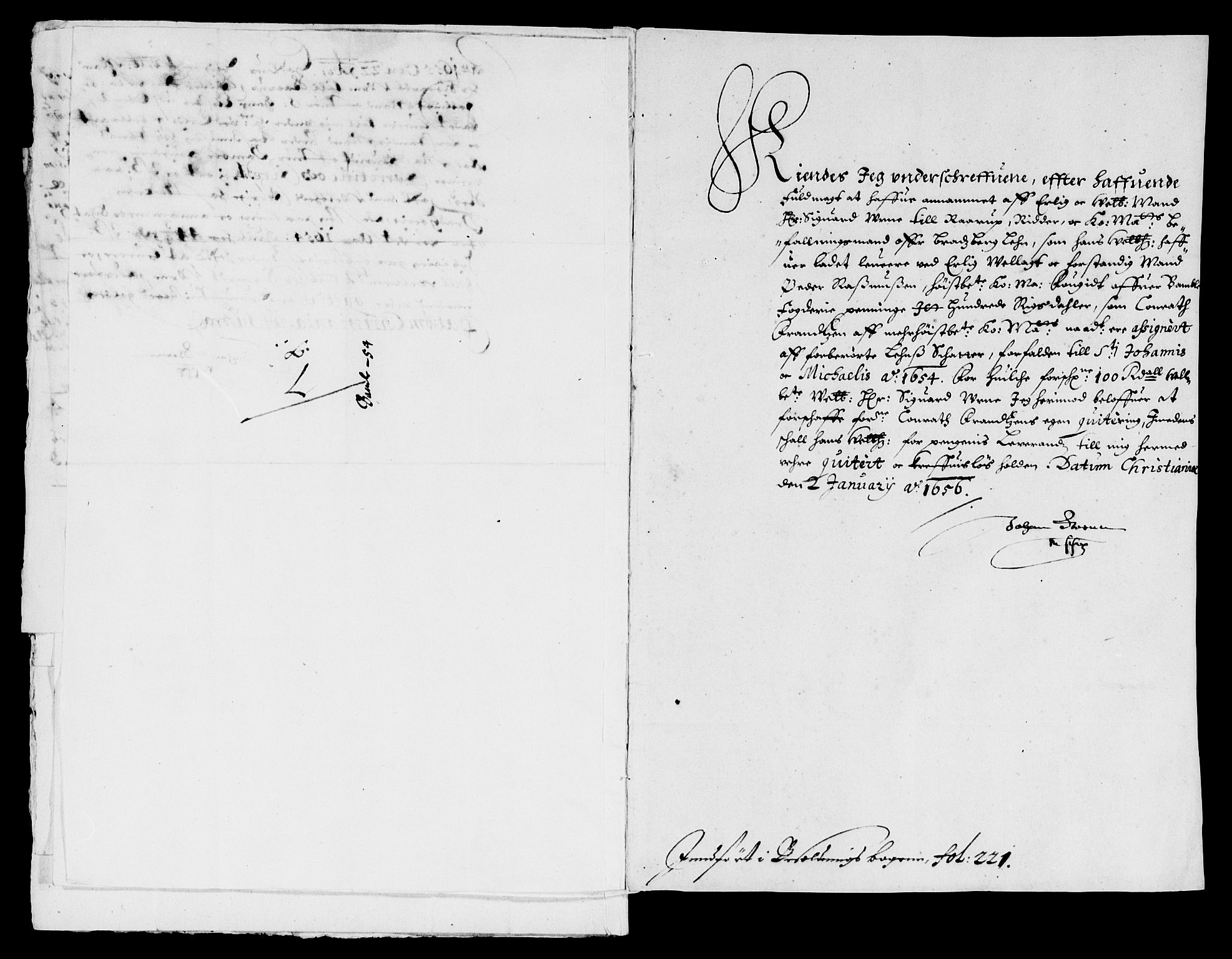 Rentekammeret inntil 1814, Reviderte regnskaper, Lensregnskaper, RA/EA-5023/R/Rb/Rbp/L0041: Bratsberg len, 1654-1656