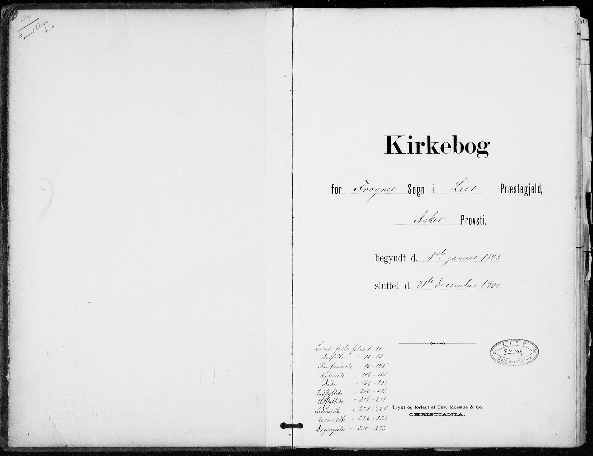 Lier kirkebøker, SAKO/A-230/F/Fa/L0016: Ministerialbok nr. I 16, 1895-1900
